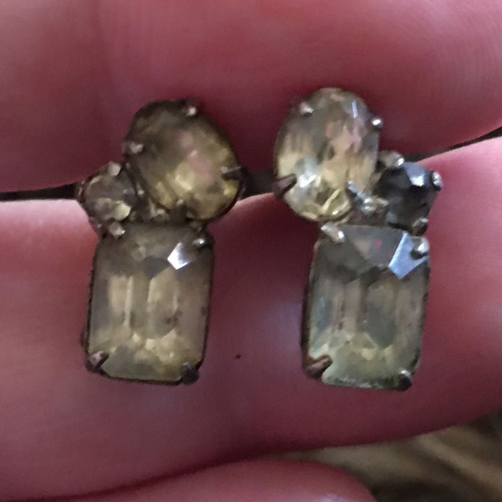 Other Antique 40s glass rhinestone screw back clips Size ONE SIZE - 2 Thumbnail
