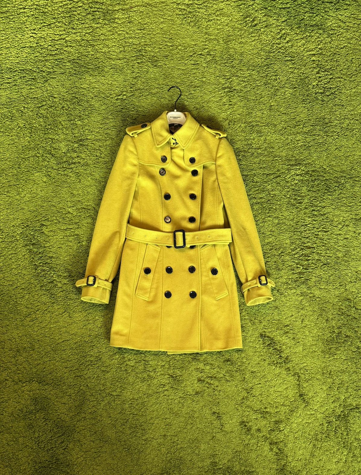Burberry × Burberry Prorsum Burberry London wool + cashmere blend belted trench coat Size S / US 4 / IT 40 - 1 Thumbnail