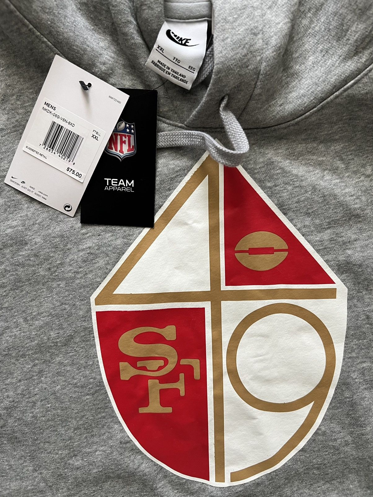 Nike Nike Rewind Club San Francisco 49ers Hoodie Gray Sweatshirt Size US XXL / EU 58 / 5 - 5 Thumbnail
