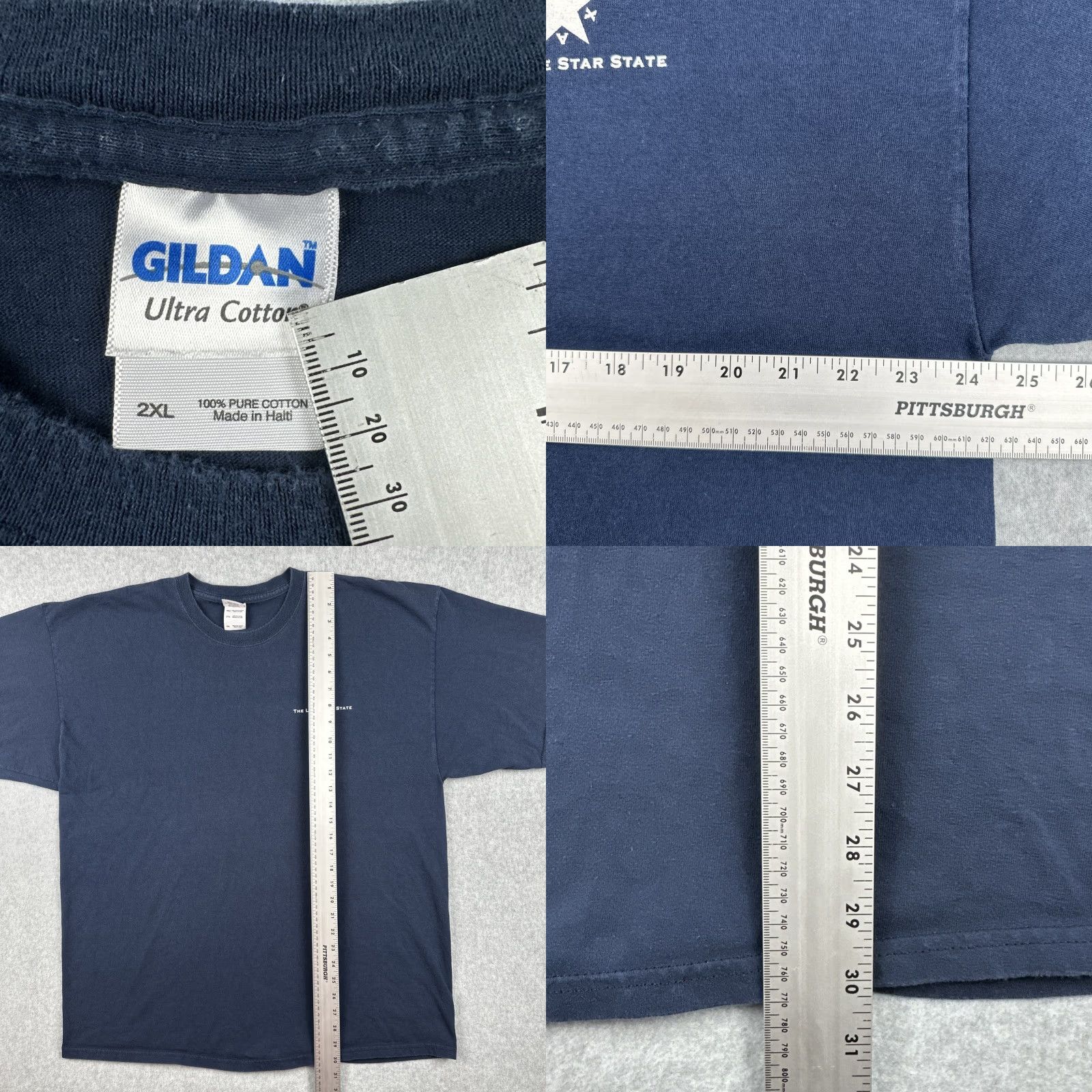 Gildan VINTAGE Gildan T Shirt Men 2XL Blue Texas Lone Star State Davey Crockett Quote Short Sleeve Crew Neck Shirt Mens Size US XXL / EU 58 / 5 - 8 Thumbnail