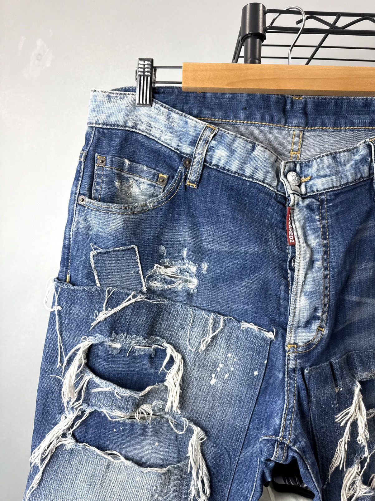 Dsquared2 Crazy Distressed Dsquared2 Vintage Denim Pants Patchwork Size US 36 / EU 52 - 6 Thumbnail