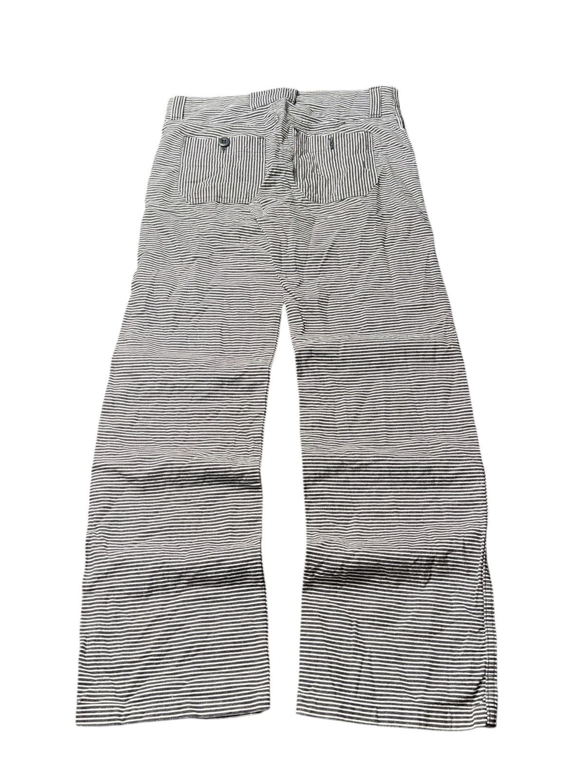 Japanese Brand 2000s Johnbull Kojima Gemes Hickory Flared Pants Size US 30 / EU 46 - 7 Thumbnail