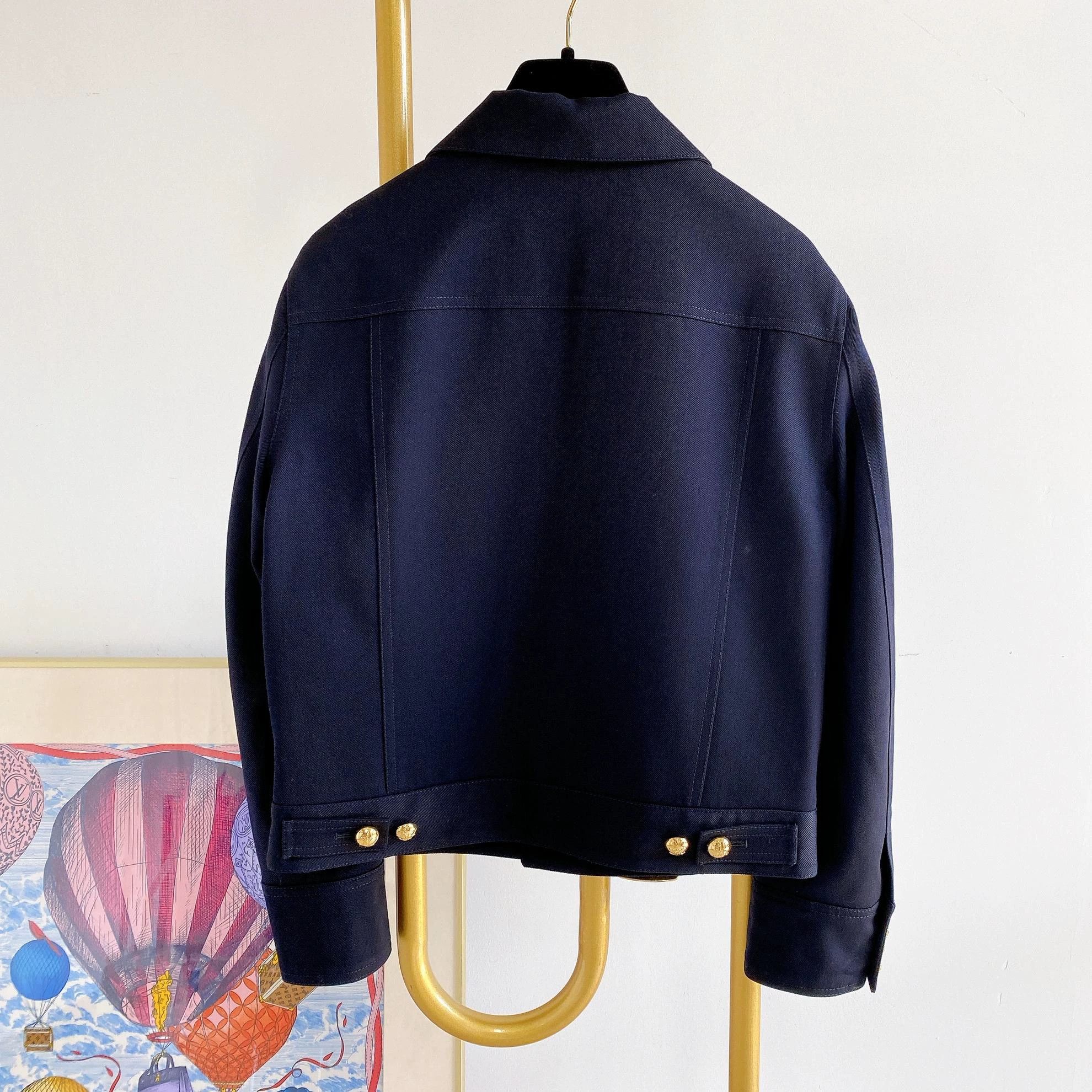 Celine Celine Navy Blue Jacket Women's Size 34 Size XXS / US 00 / IT 34 - 2 Thumbnail
