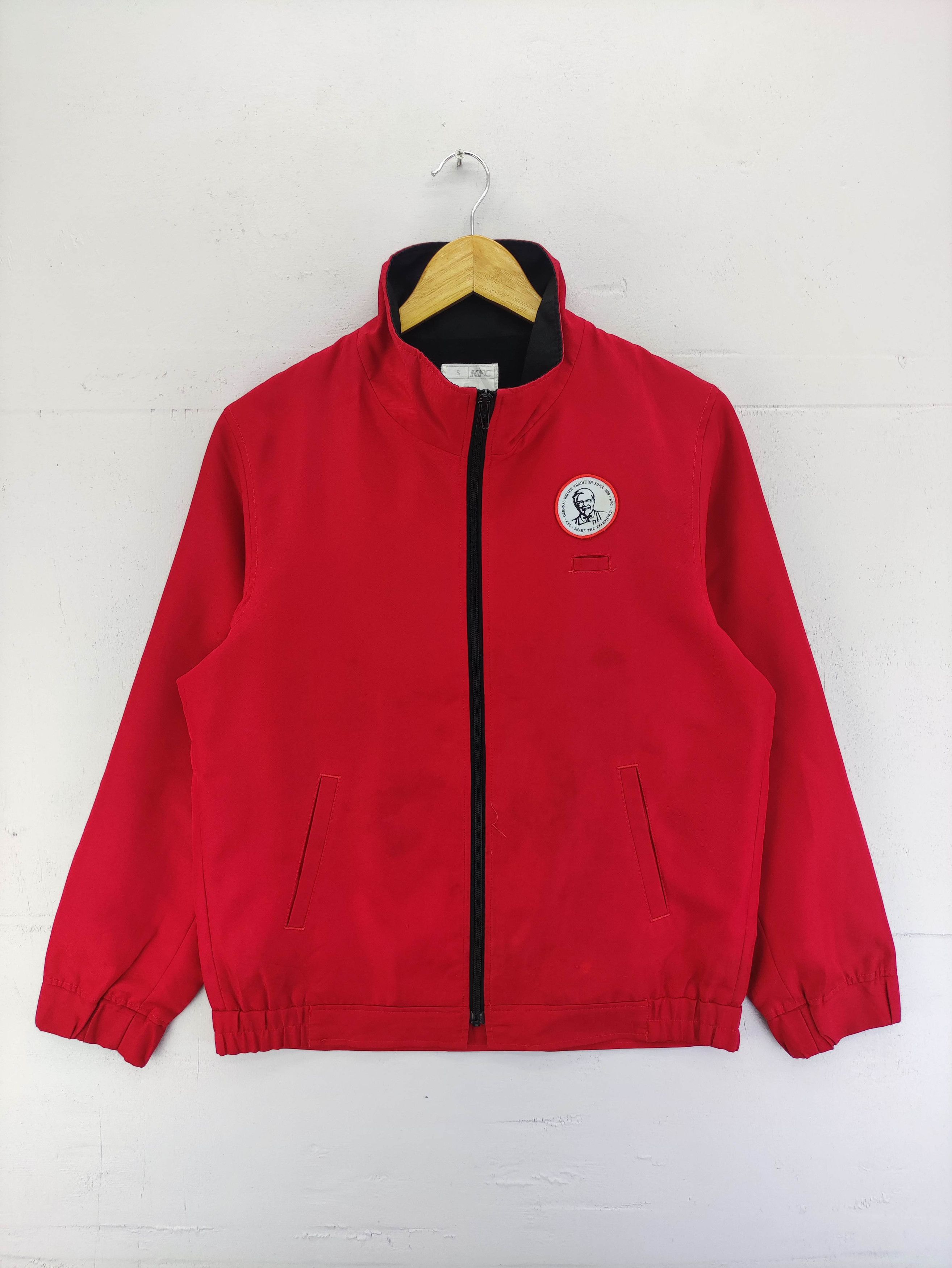 image of Workers Vintage Kfc Work Wear Jacket Zipper in Red, Men's (Size Medium)