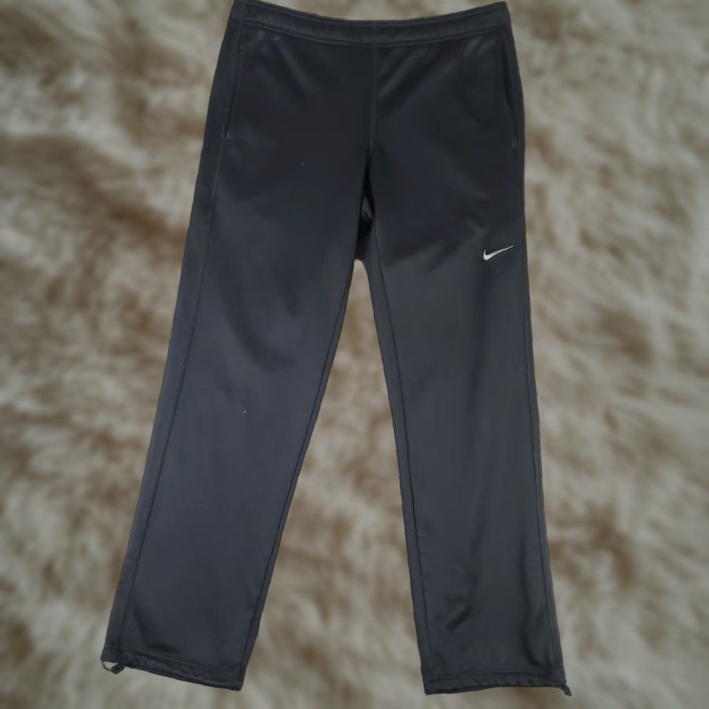 Nike Nike Pants Mens Size Small Black Swoosh Running Sweatpants Joggers *RUNS BIG* Size US 29 - 1 Thumbnail