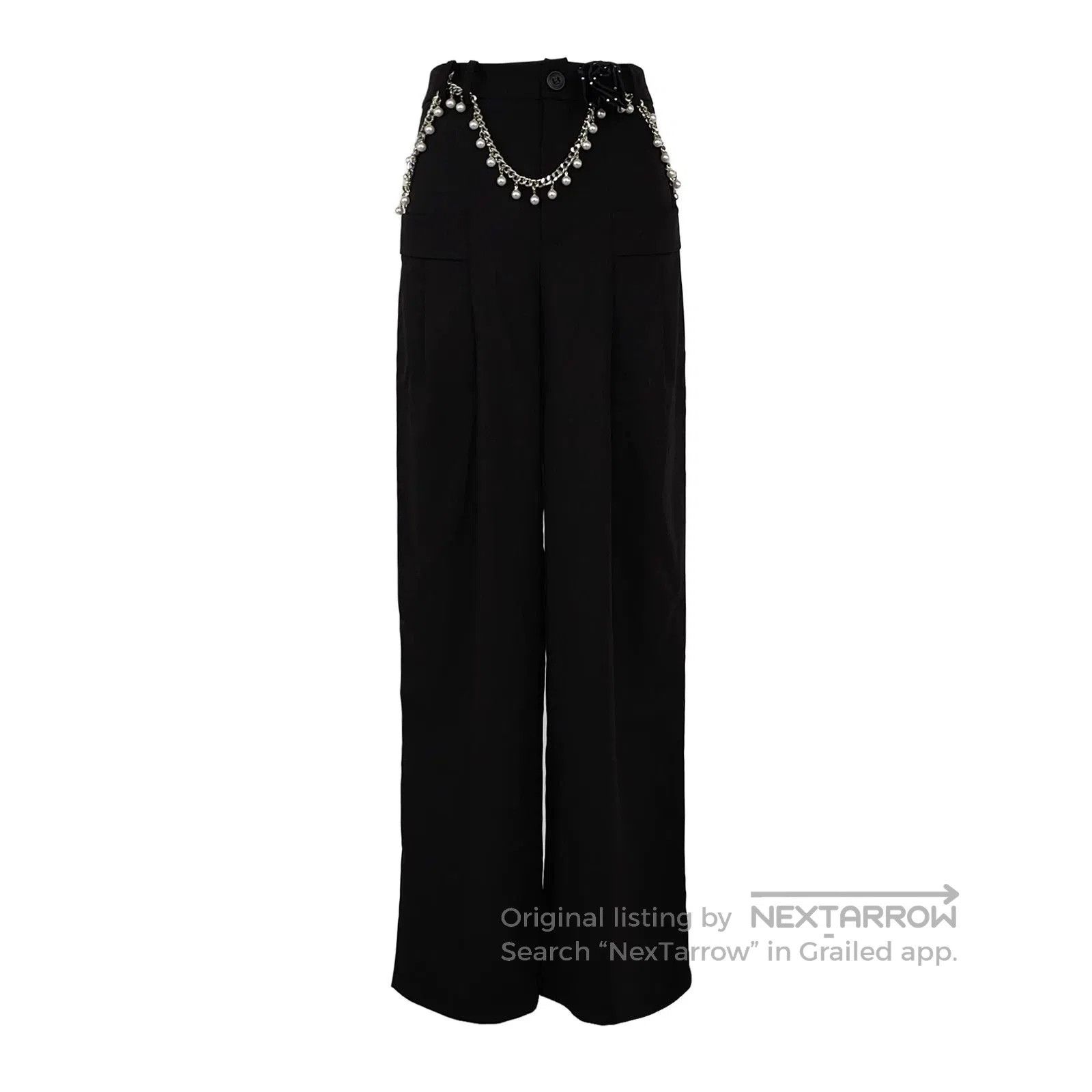 Other Ozlana Solid Pearl Chain Decorated Pants S. Size 24" / US 00 / IT 34 - 1 Thumbnail