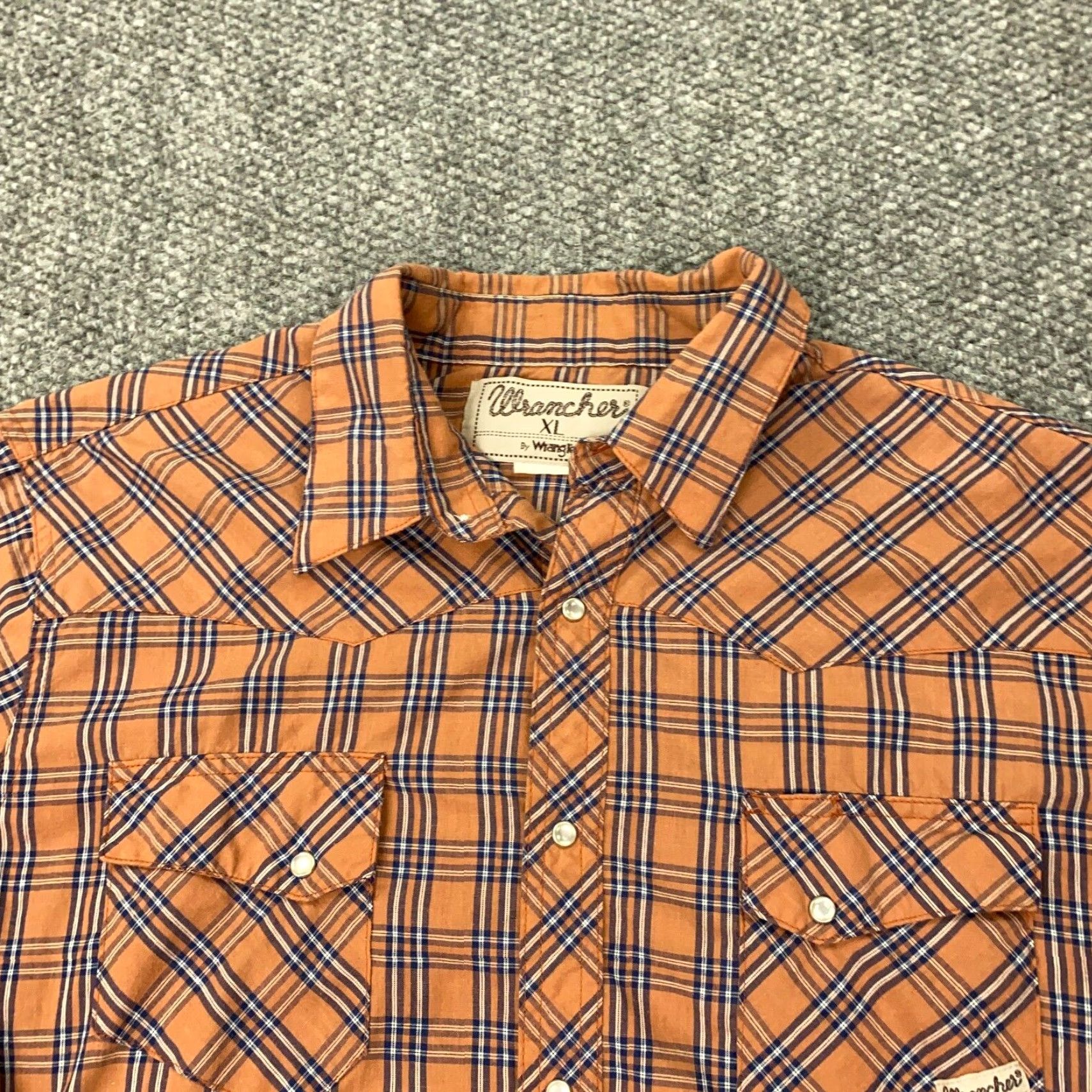 Wrangler Wrangler Wrancher Mens Shirt XL Plaid Pearl Snap Pockets Western Long Sleeve Size US XL / EU 56 / 4 - 2 Thumbnail