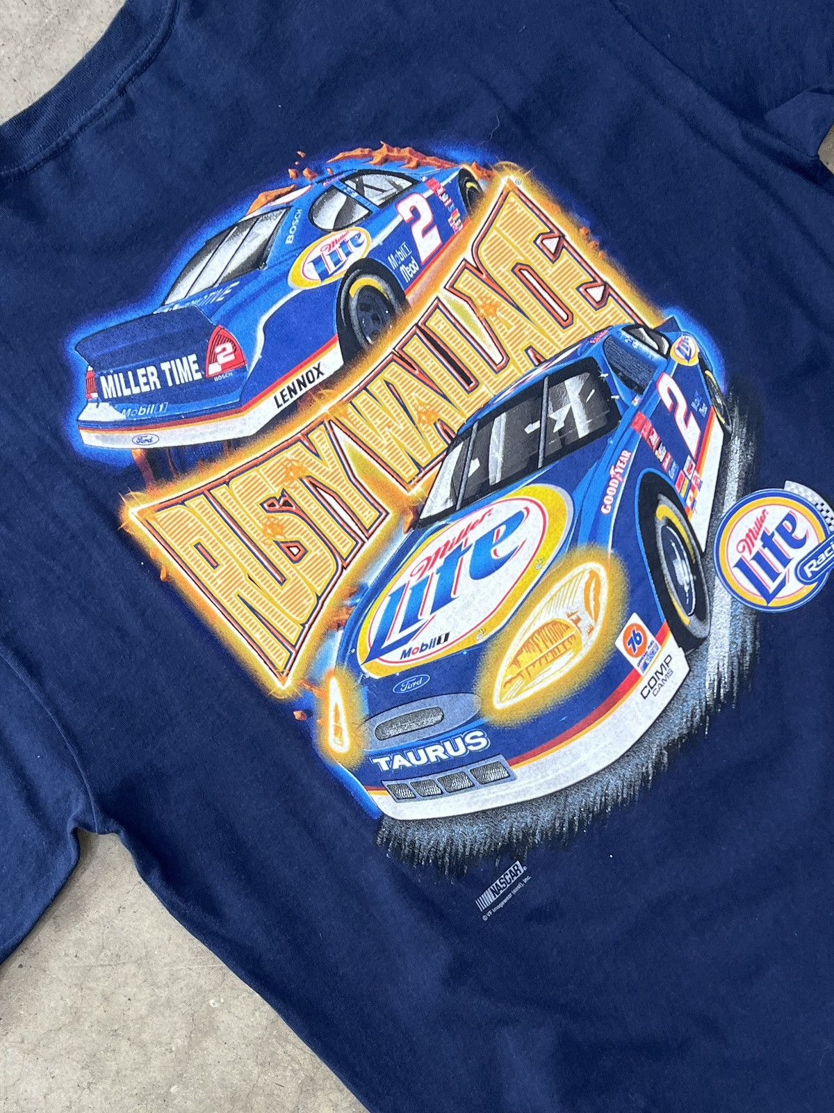 NASCAR Vintage NASCAR Rusty Wallace Miller Time Racing Tee XL Size US XL / EU 56 / 4 - 4 Thumbnail