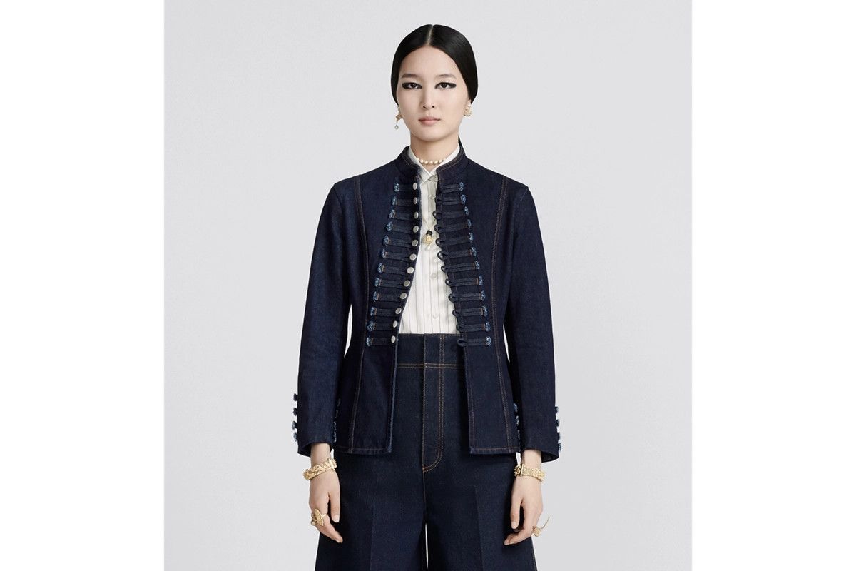 Dior o1bcso1str0225 Brandenburg Fitted Jacket in Blue Size L / US 10 / IT 46 - 4 Thumbnail