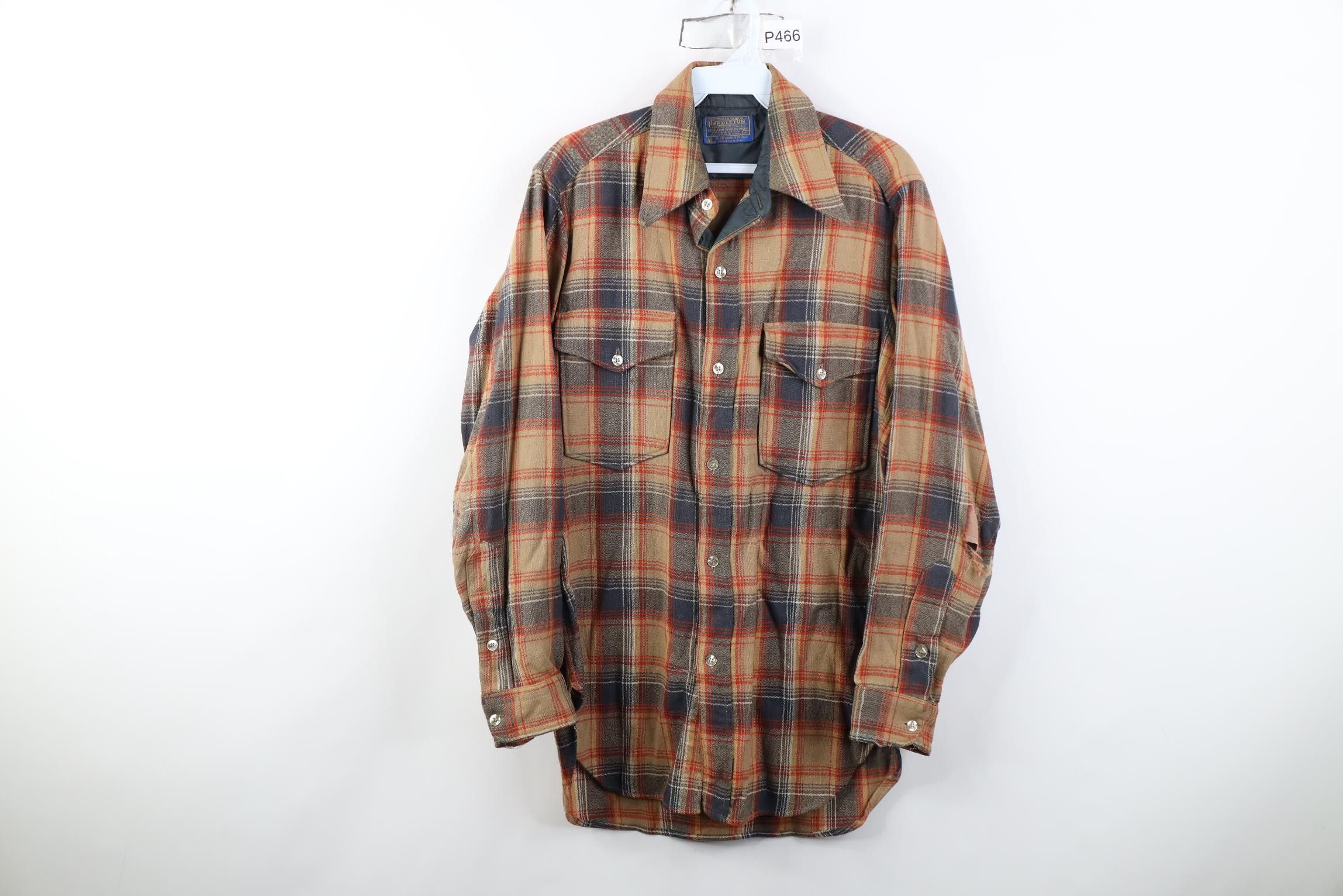 Pendleton Vintage 70s Pendleton Wool Board Button Shirt Plaid USA Size US S / EU 44-46 / 1 - 1 Thumbnail