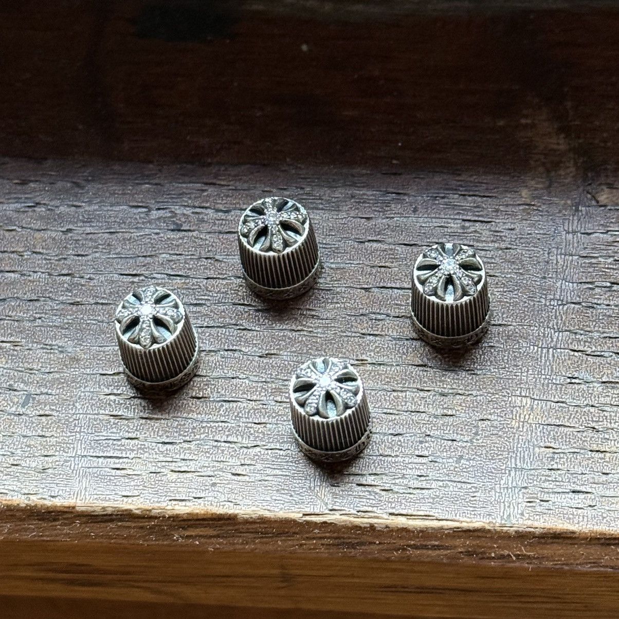 Chrome Hearts Chrome Hearts Factory Pave Tire Valve Caps Size ONE SIZE - 3 Thumbnail