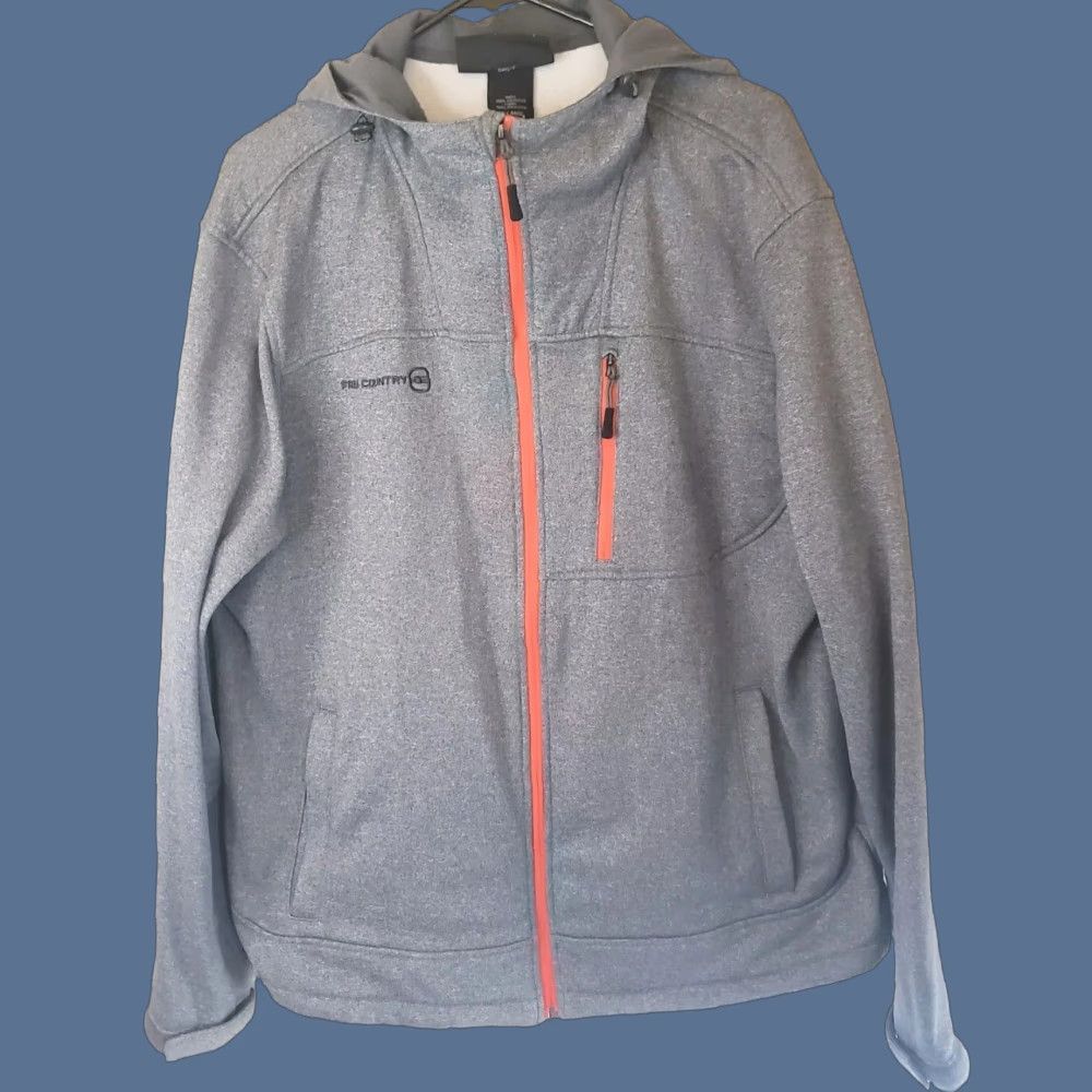 Free Country Free Country Jacket Mens XL Gray Full Zip Outdoor Performance Pockets Shirt/Coat (Jacket) Size US XL / EU 56 / 4 - 1 Thumbnail