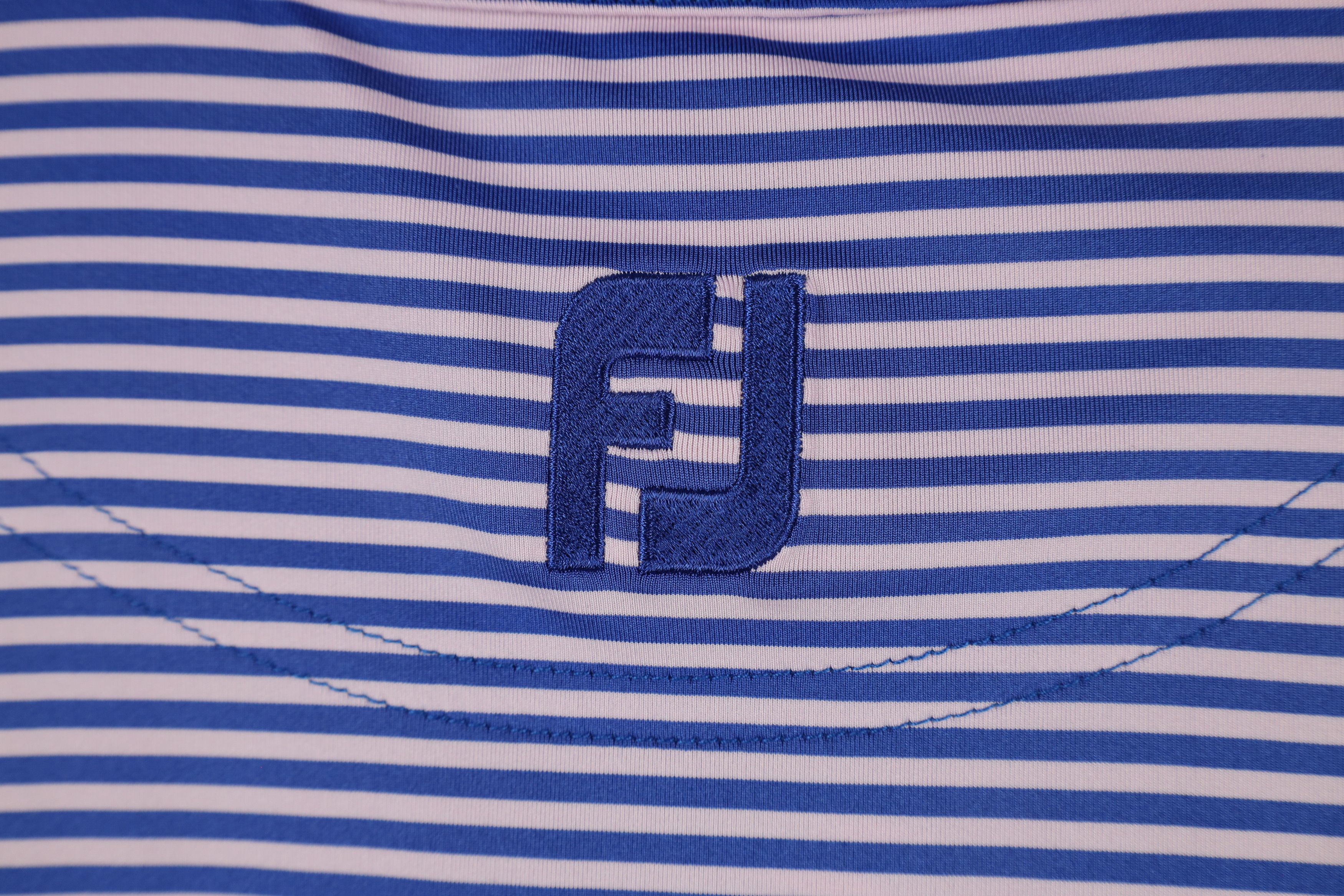 Footjoy × Vintage FootJoy Logo Striped Stretch Collared Golf Polo Shirt Size US L / EU 52-54 / 3 - 7 Thumbnail