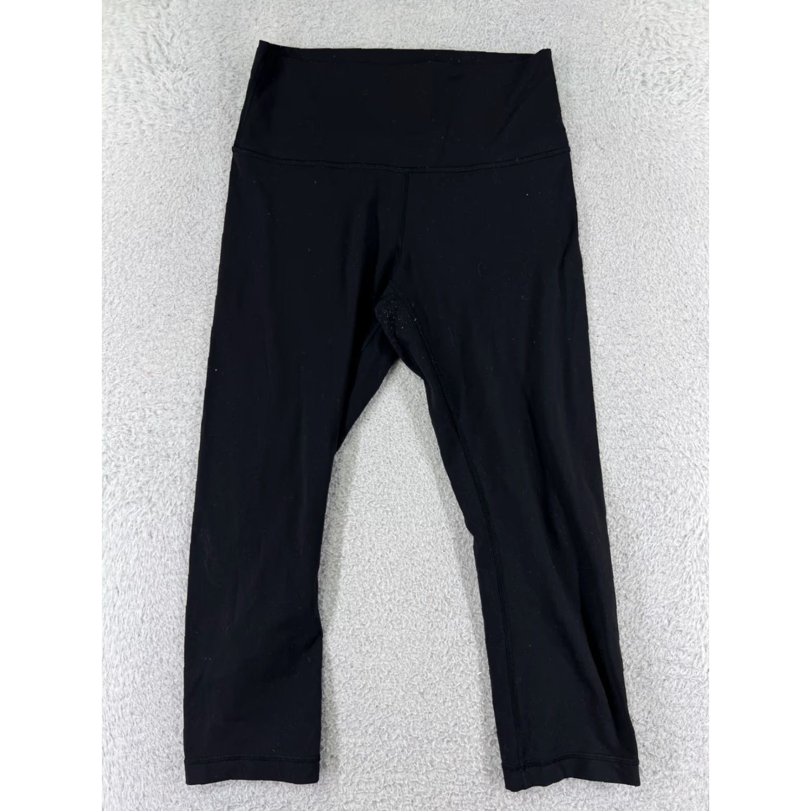 Lululemon Lululemon Womens 8 Black Wunder Under Crop Yoga High Rise LW6AG0S Leggings Cropped Pockets Inseam 21 in Regular Type: Leggings Size 30" / US 8 / IT 44 - 2 Thumbnail