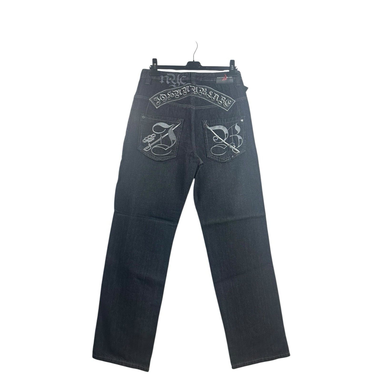 Other Vintage Johnny Blaze Black Denim Jeans Y2K 90’s 2000’s Hip H Size US 34 / EU 50 - 3 Thumbnail
