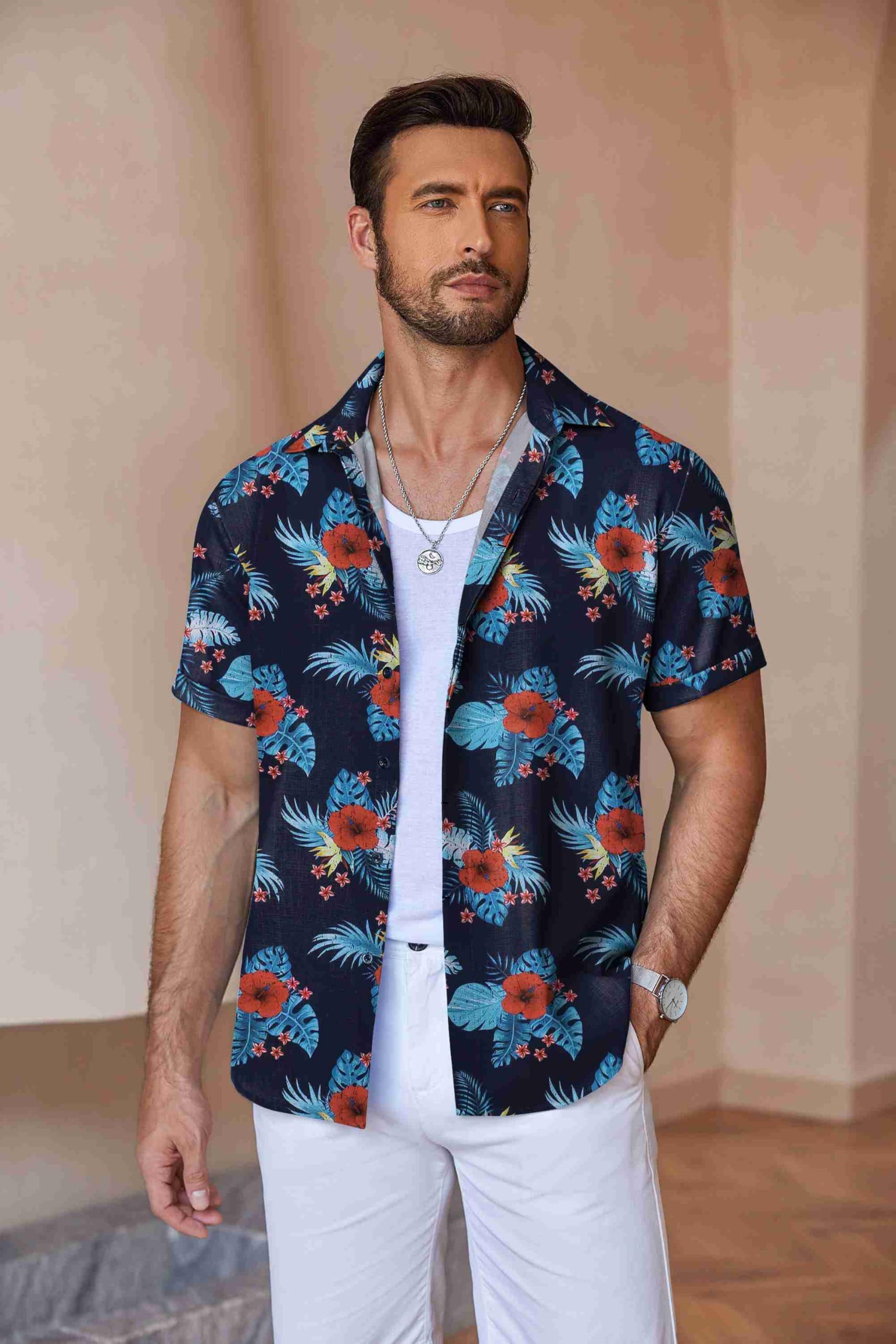 Vintage Men's linen beach summer shirt Size US XL / EU 56 / 4 - 1 Thumbnail