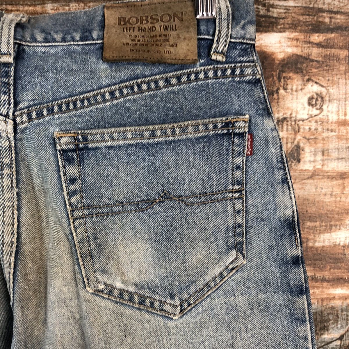 Japanese Brand DL BobSon Vintage faded ripped Blue Denim Pants #C207 Size US 30 / EU 46 - 16 Thumbnail