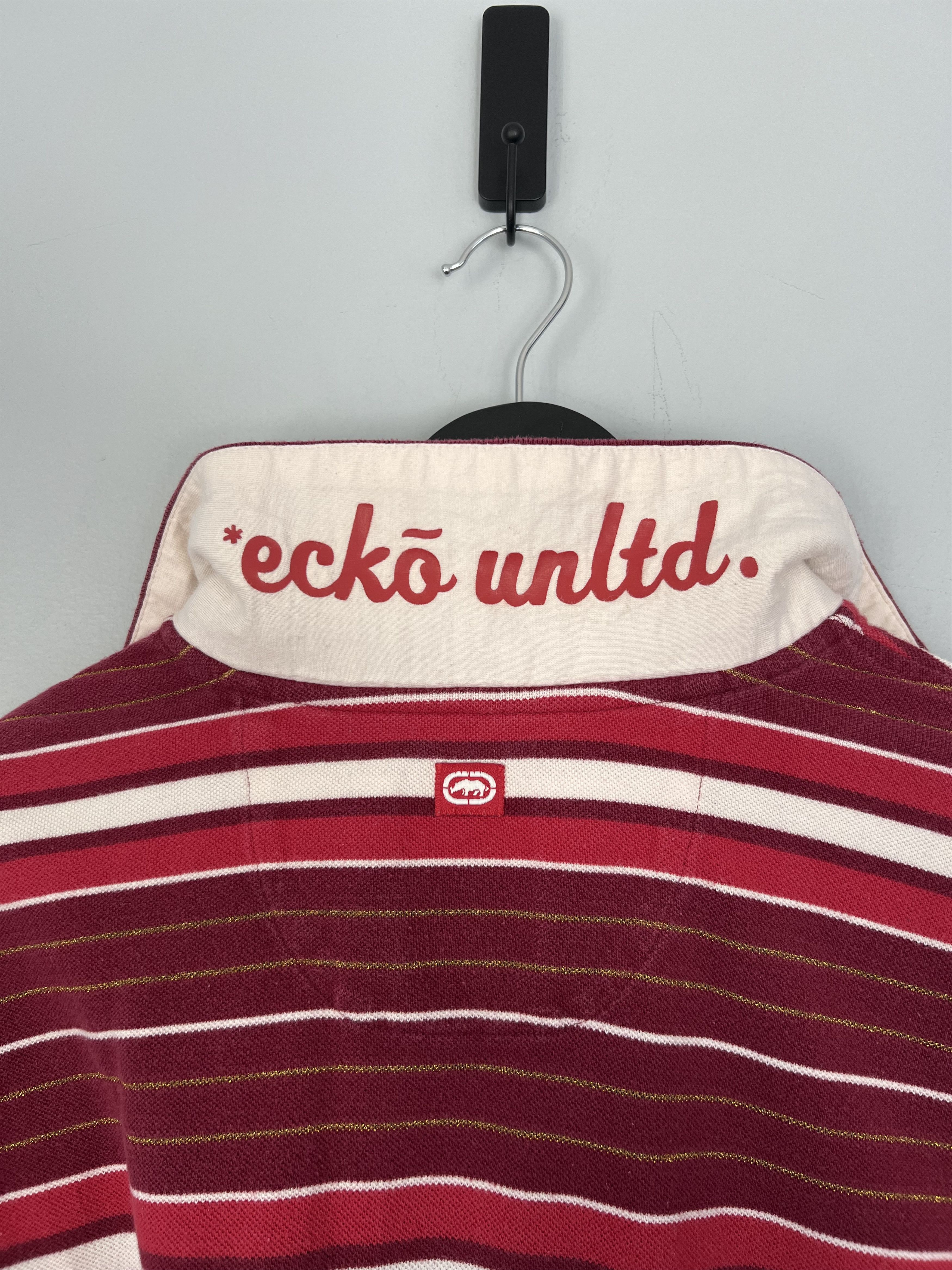 Ecko Unltd. Y2K Ecko Unltd. Striped Polo in Red Size US M / EU 48-50 / 2 - 7 Thumbnail
