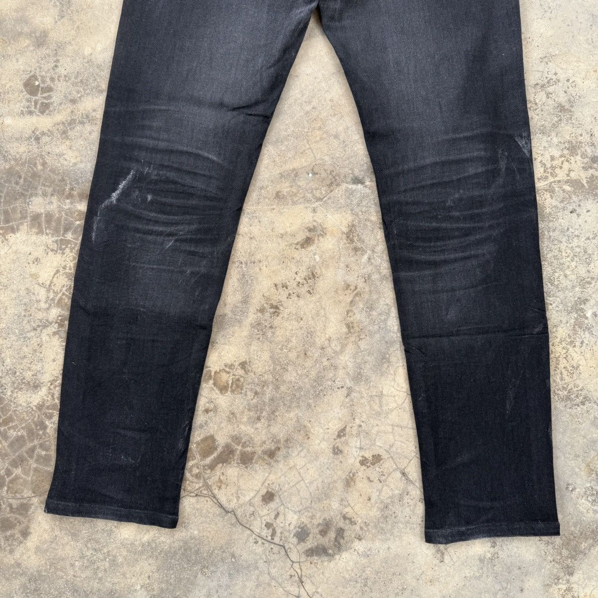 Japanese Brand Vintage Japanese skinny black jean denim pants Size US 33 - 9 Thumbnail