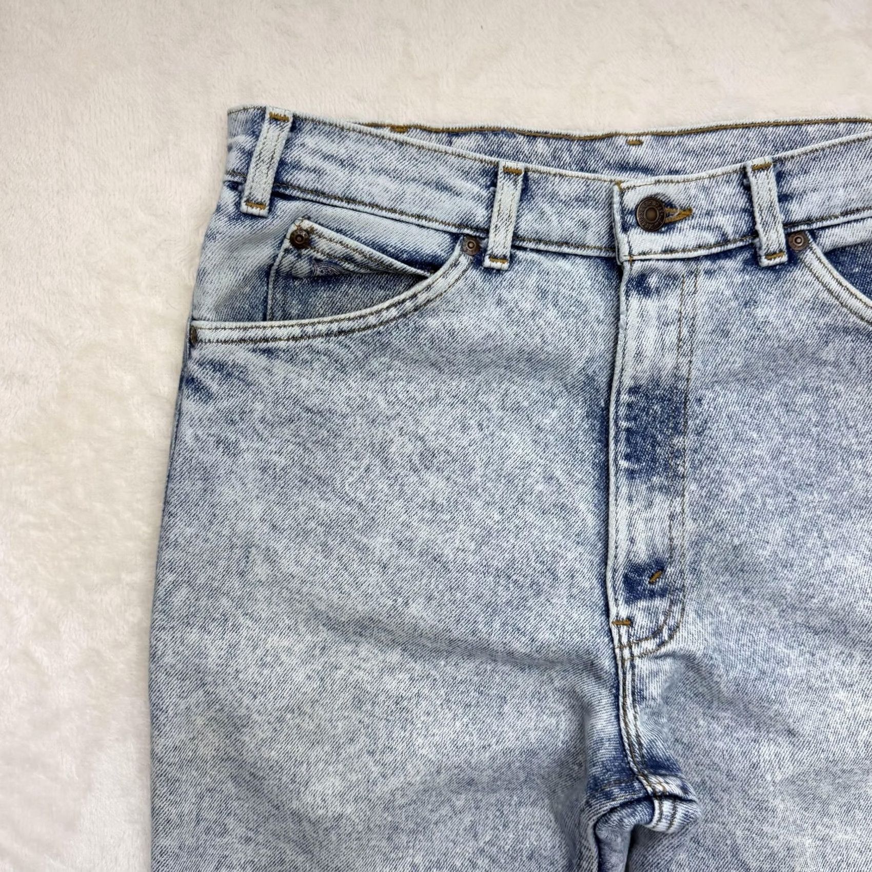 Levi's VINTAGE Levi's Silver Medal Jeans Mens 32x32 Blue Acid Wash Straight Leg Denim Shirt? Size US 31 - 5 Thumbnail
