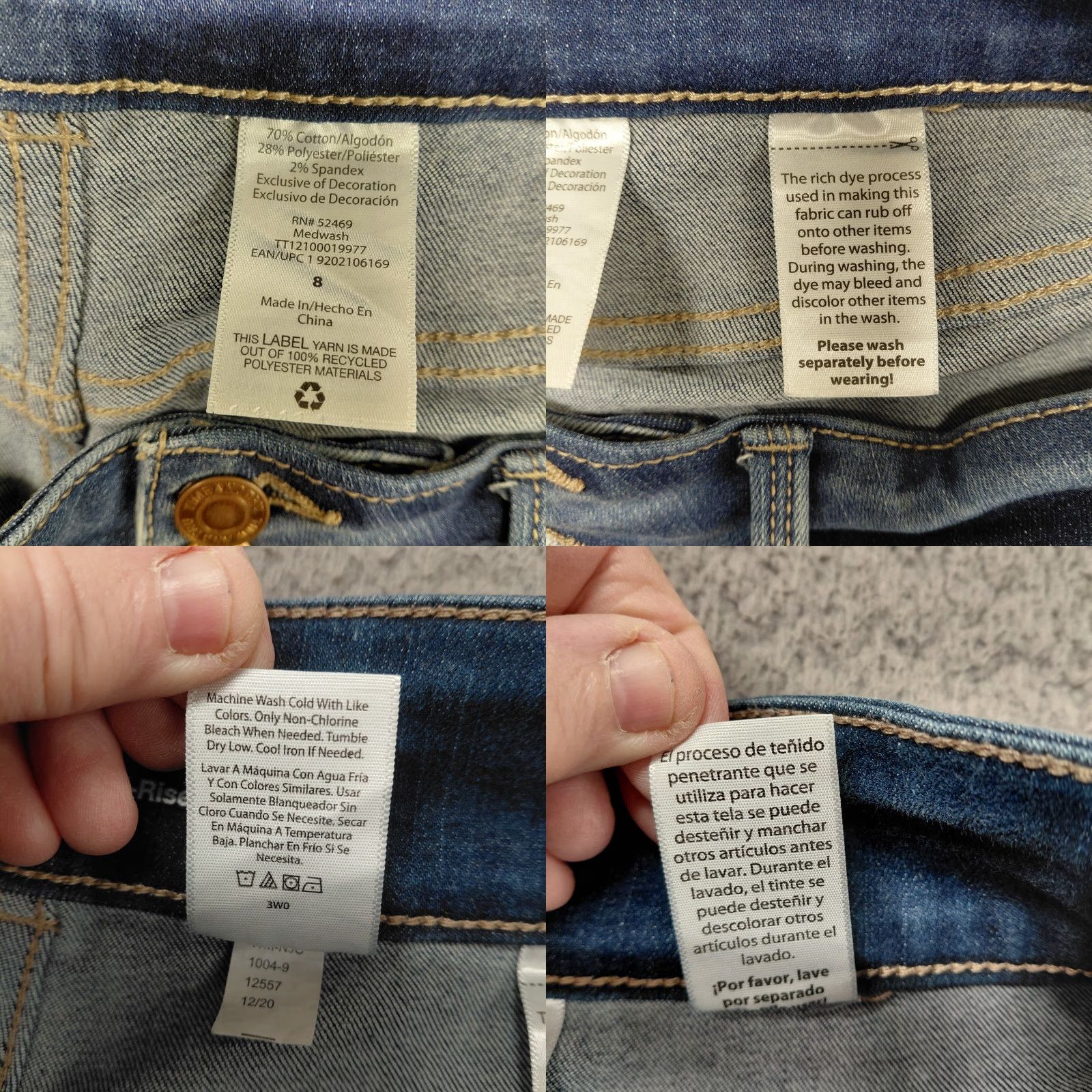 Vintage Time And Tru Jeans Women’s Size 8 Blue Mid Rise Straight Raw Hem Medium Wash EUC Jeans Refined Title Size 30" / US 8 / IT 44 - 8 Thumbnail