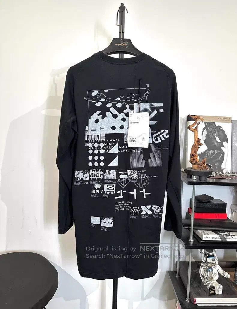Boris Bidjan Saberi Boris Bidjan Saberi Mid-length printed crew-neck sweatshir Size US L / EU 52-54 / 3 - 1 Thumbnail