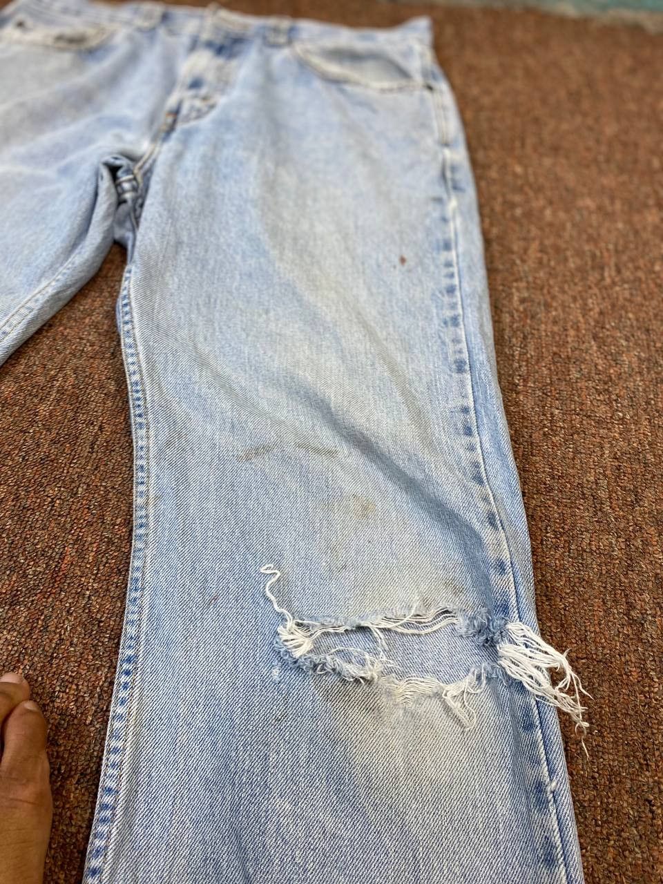 Levi's vintage levis 505 regular fit distressed denim Size US 33 - 9 Thumbnail