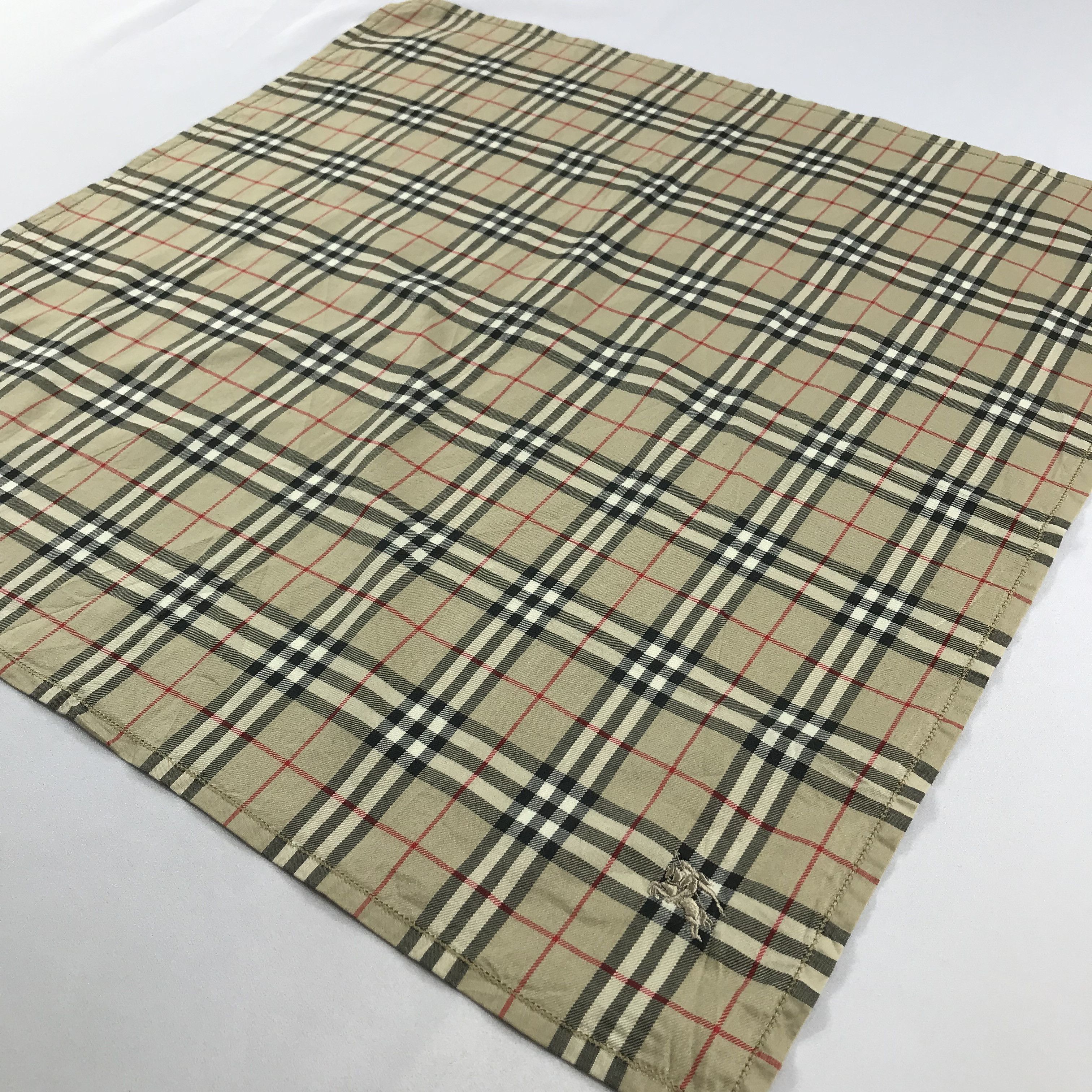 Burberry × Vintage Burberry Bandana / Handkerchief / Neckerchief - S2382 Size ONE SIZE - 2 Thumbnail