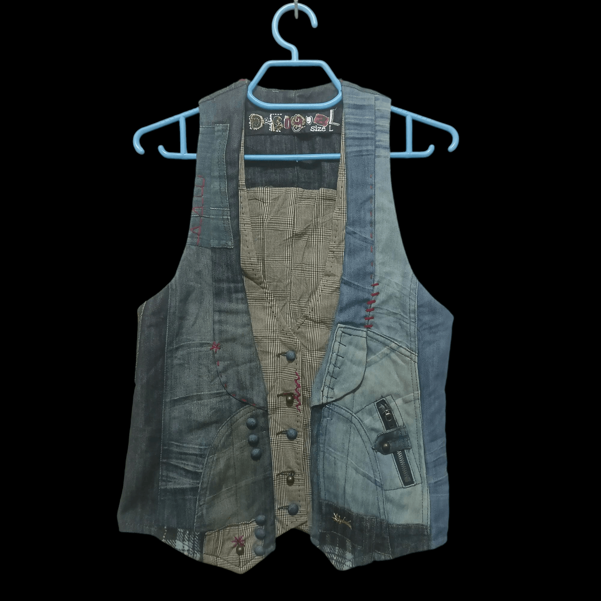 If Six Was Nine 💥Insane💥 Desigual Vests patchwork rare deisgn Size US XS / EU 42 / 0 - 2 Thumbnail