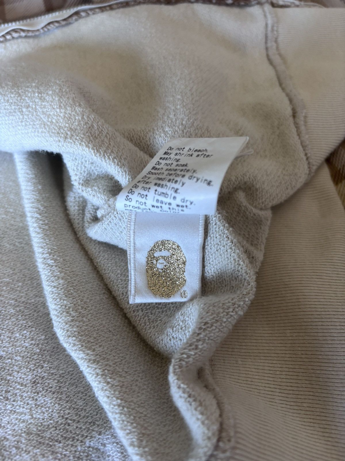 Bape Bape Tan Plaid Full Zip Size US S / EU 44-46 / 1 - 3 Thumbnail