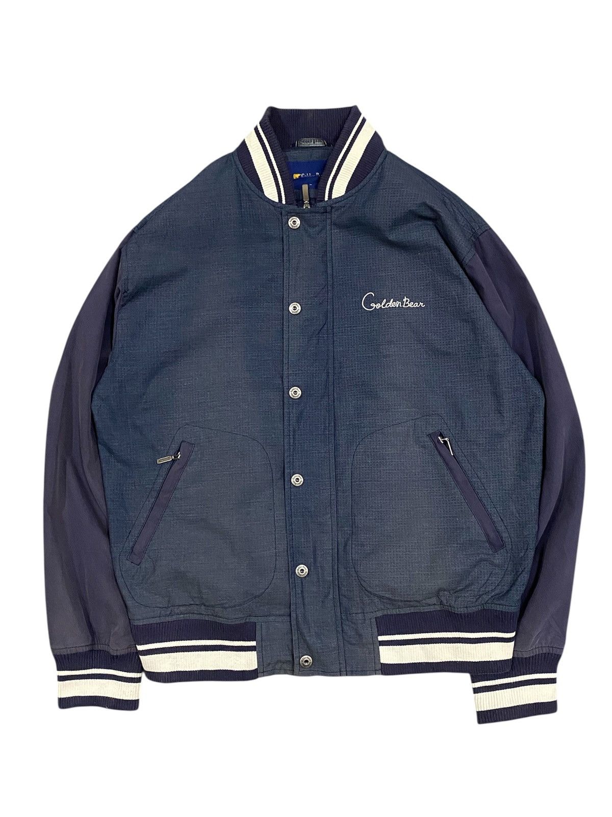Golden Bear Golden Bear Two-Tone Navy Blue Bomber Jacket Size US L / EU 52-54 / 3 - 1 Thumbnail