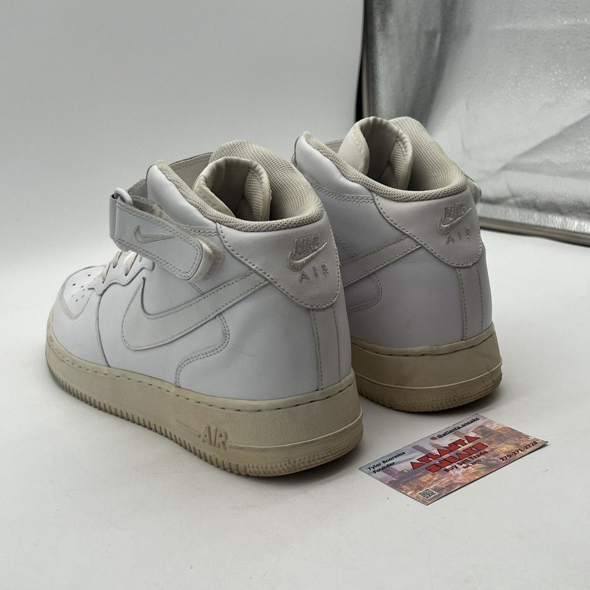 Nike Air Force 1 mid 07 white Size US 13 / EU 46 - 4 Thumbnail