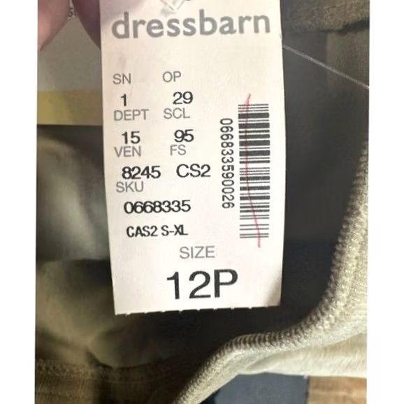 Vintage Dressbarn Corduroy Pants Womens 12P Petite Signature Tan Trouser Leg Hi-Rise NEW Size 34" / US 12 / IT 48 - 4 Thumbnail
