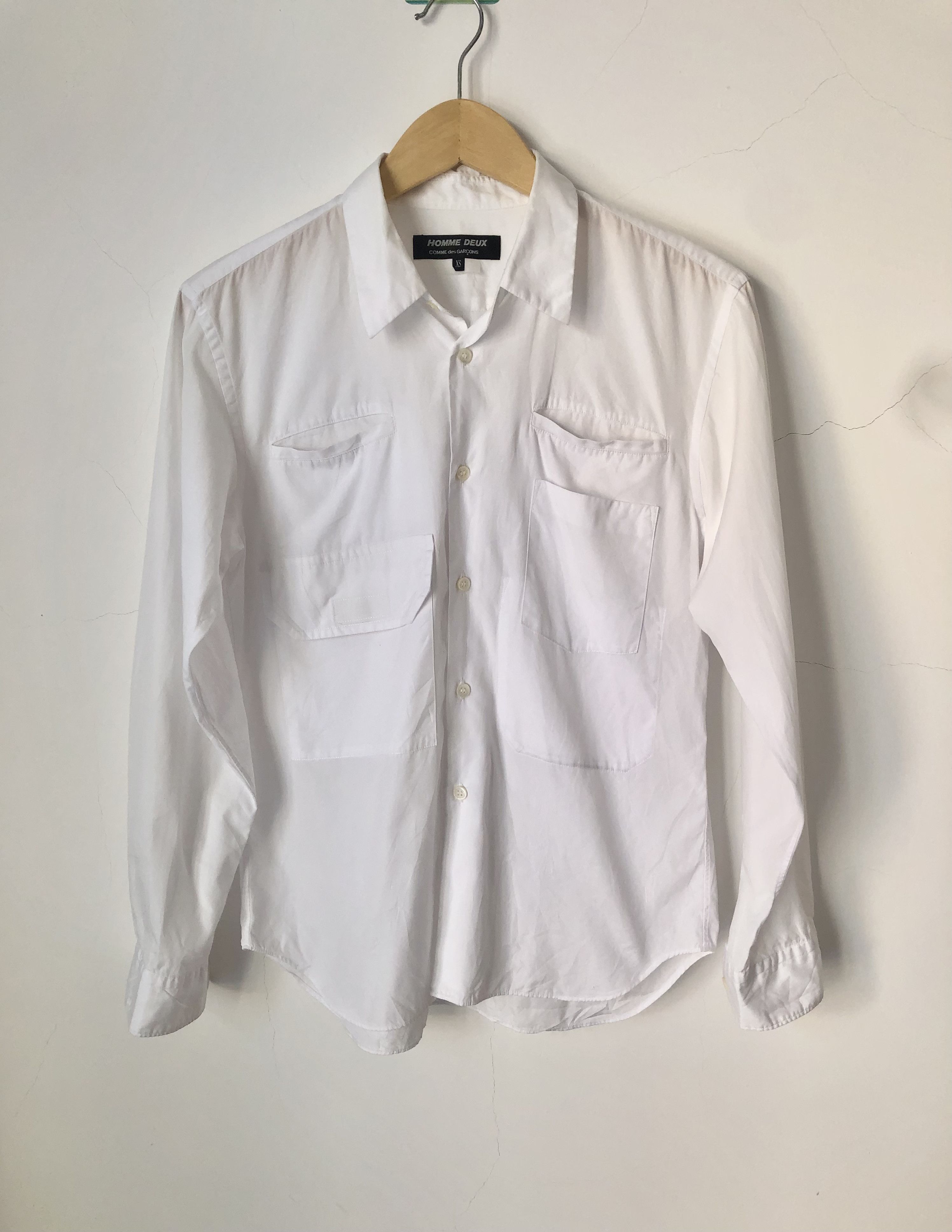 Comme des Garcons Homme Deux multi pockets white shirt Size US XS / EU 42 / 0 - 1 Thumbnail