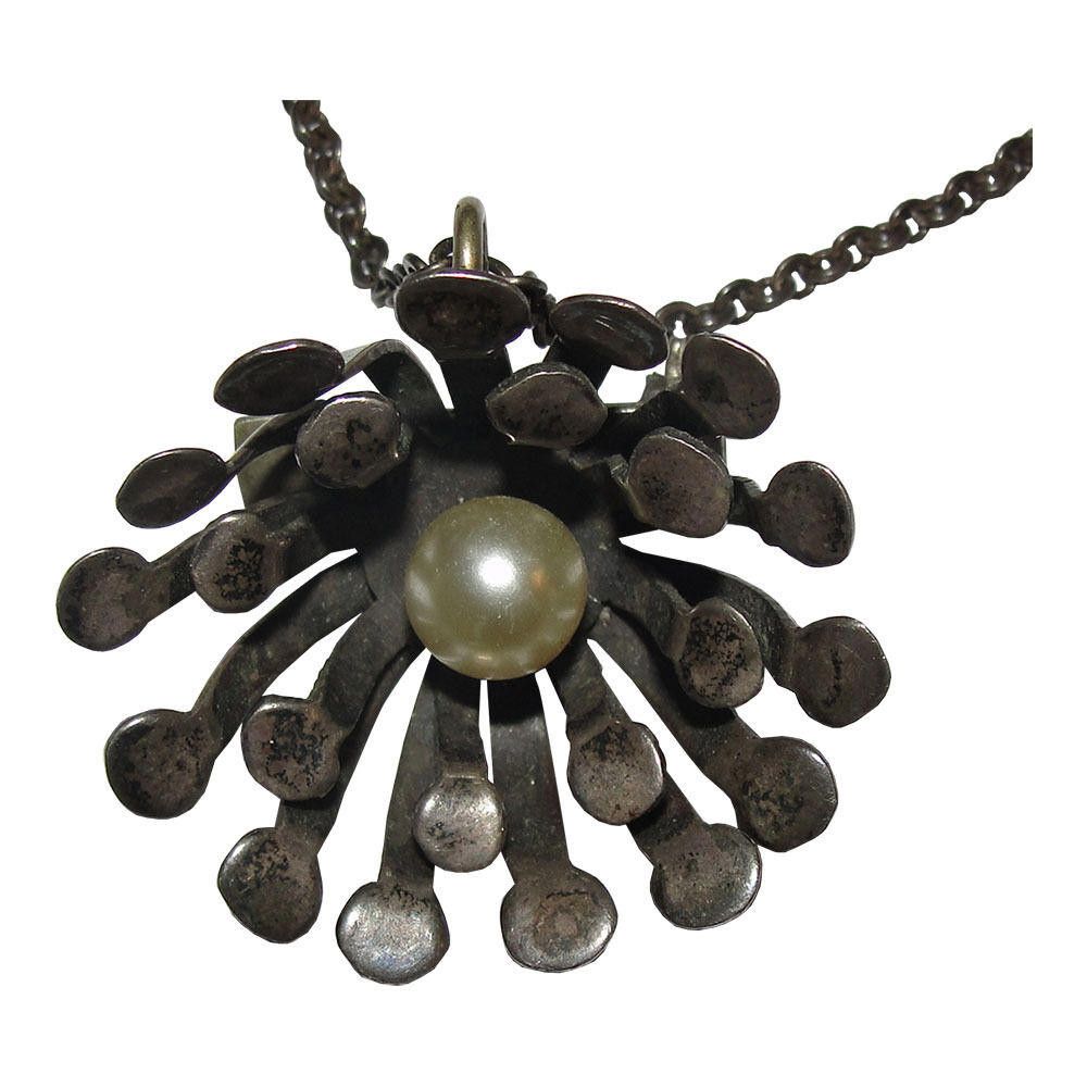 Designer Mexican Sterling Cultured Pearl Pendant and Earrings Set Size ONE SIZE - 3 Thumbnail