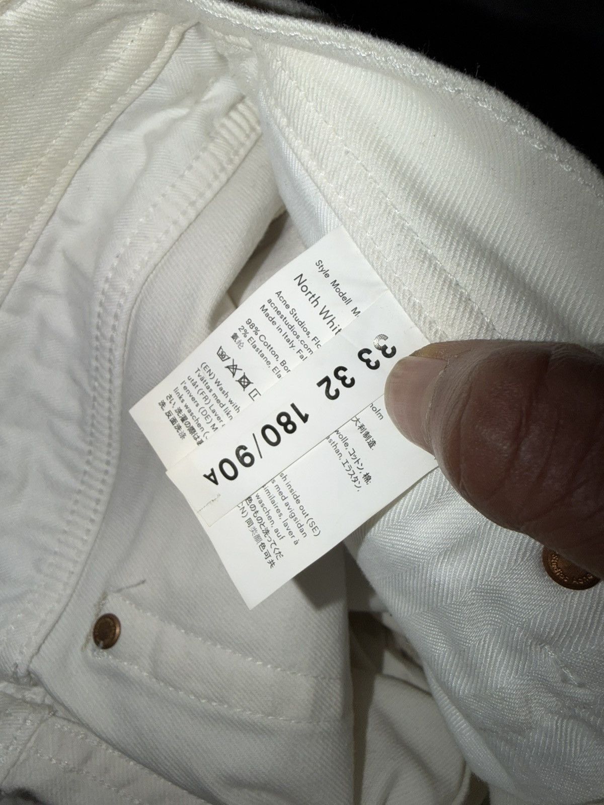 Acne Studios Acne Studios Blå Konst North White Denim 32x33 Size US 32 / EU 48 - 5 Thumbnail