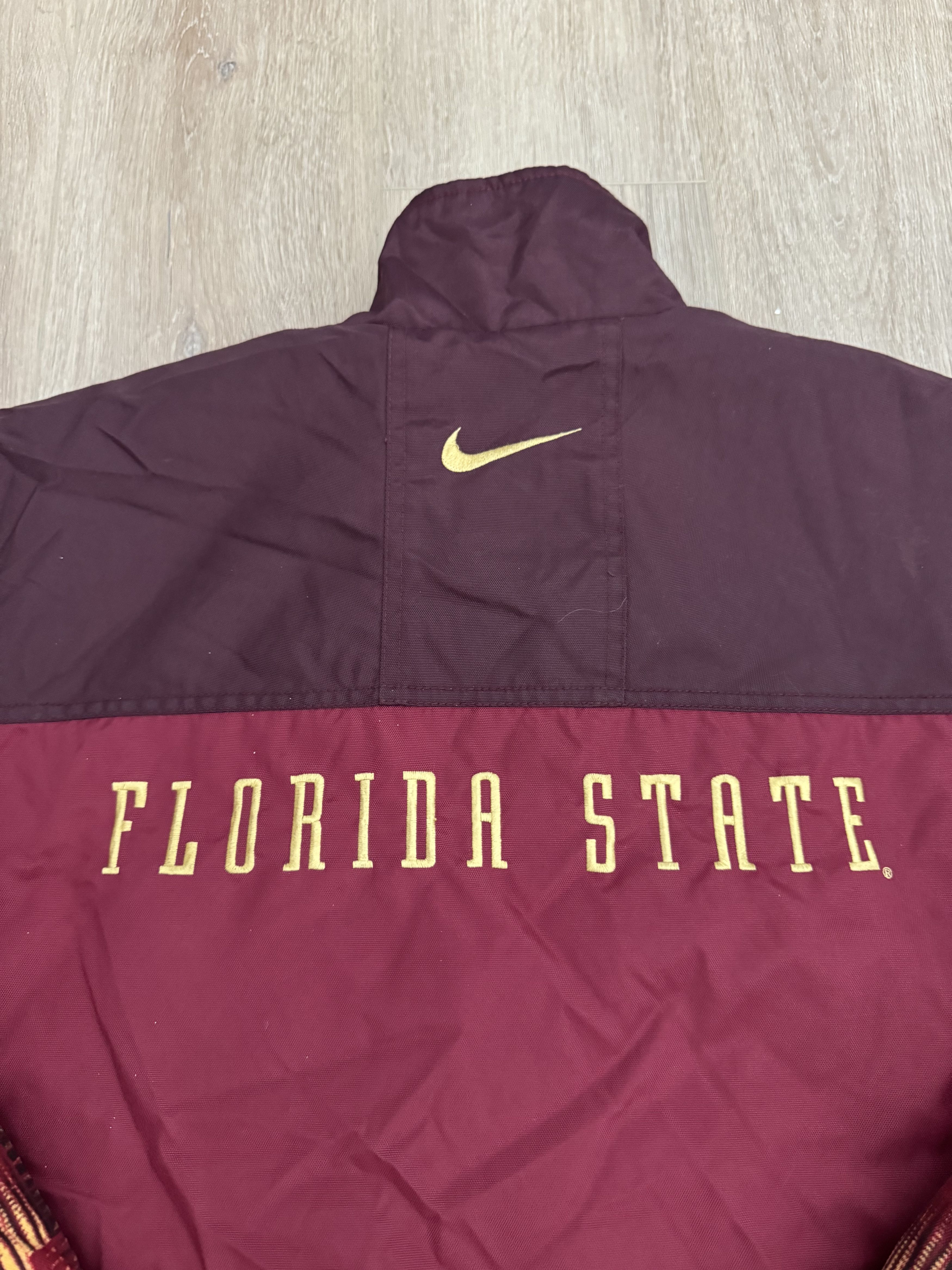 Nike × Vintage 90s NIKE FLORIDA STATE SEMINOLES PUFFER JACKET SMALL CHECK Size US XL / EU 56 / 4 - 7 Thumbnail