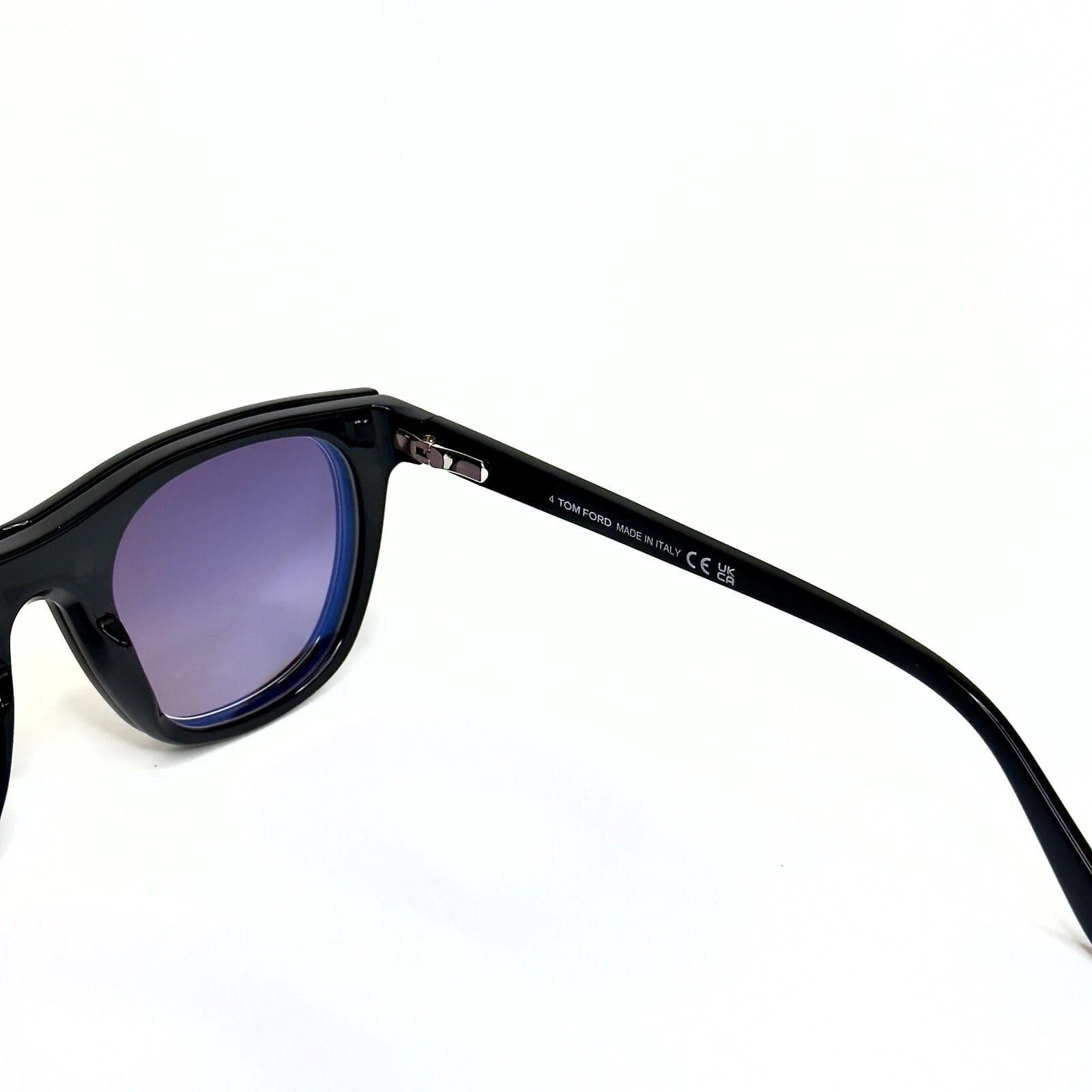 Tom Ford TOM FORD TF5895B 001 Black Magnetic Clip On Blue 5895 Size ONE SIZE - 10 Thumbnail