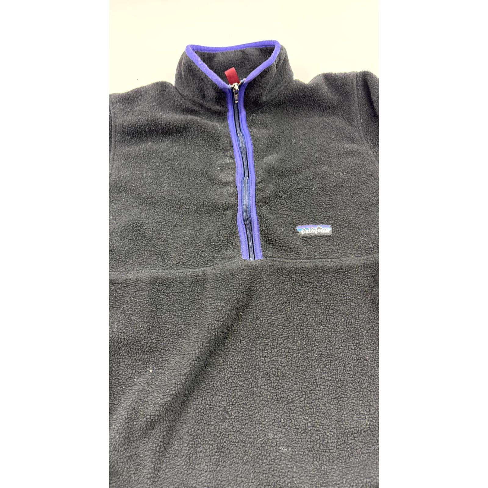 Patagonia Patagonia Synchilla Fleece Pullover Womens Small Black 1/4 Zip Purple Trim 1998 Size S / US 4 / IT 40 - 4 Thumbnail