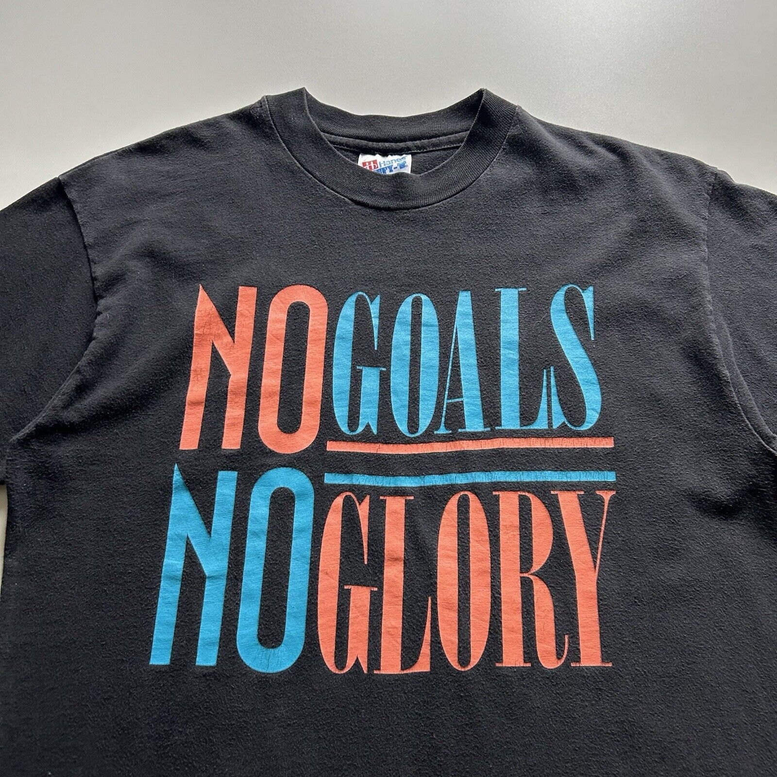 Hanes Vintage 90s No Goals No Glory Funny T Shirt Medium USA Made Size US M / EU 48-50 / 2 - 2 Thumbnail