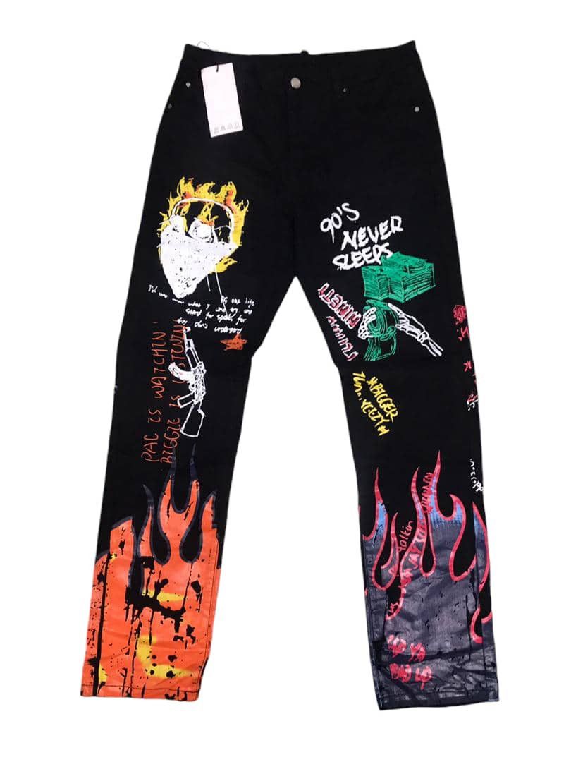 Hysteric Glamour 🔥🔥Japanese Brand Ovp Split Fire Slim Fit Denim Jeans Size US 32 / EU 48 - 1 Thumbnail