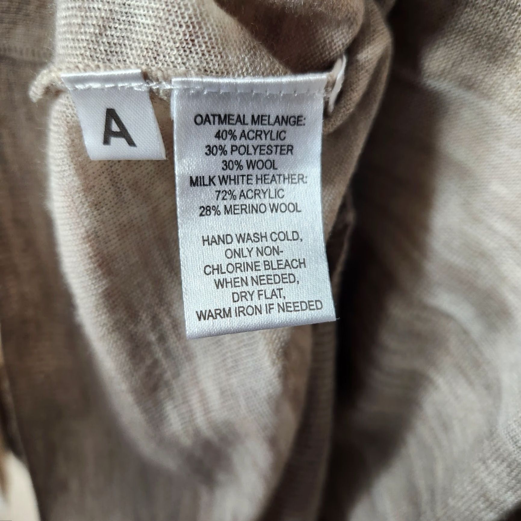 Loft LOFT Womens Tan Stripe Large Lightweight Wool Blend Vneck Cardigan-Size XS Size XS / US 0-2 / IT 36-38 - 4 Thumbnail