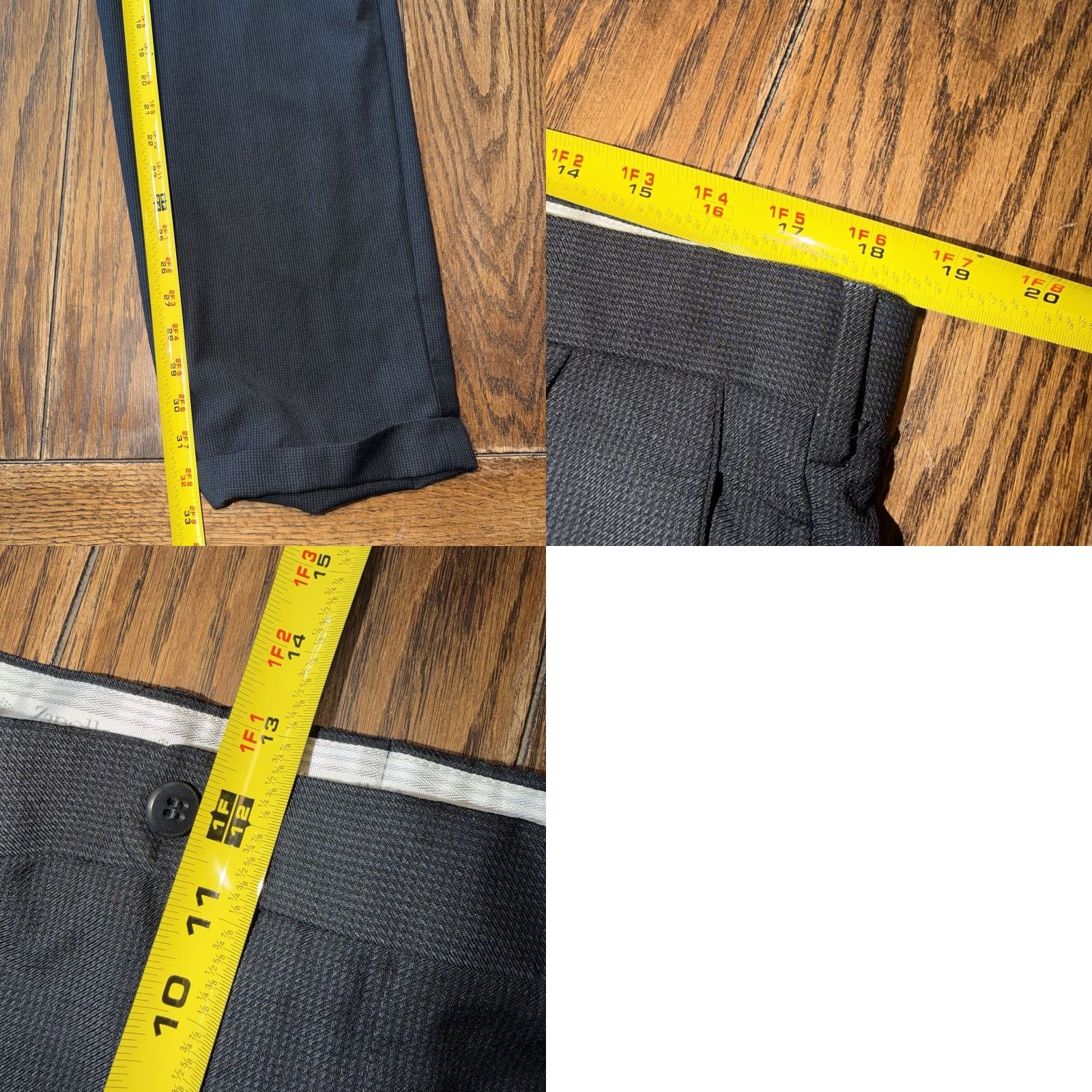 Zanella Zanella Pants Dress Bennett Pleated 37x32 Black Wool Men Regular (Italy) Mens Size US 38 / EU 54 - 9 Thumbnail