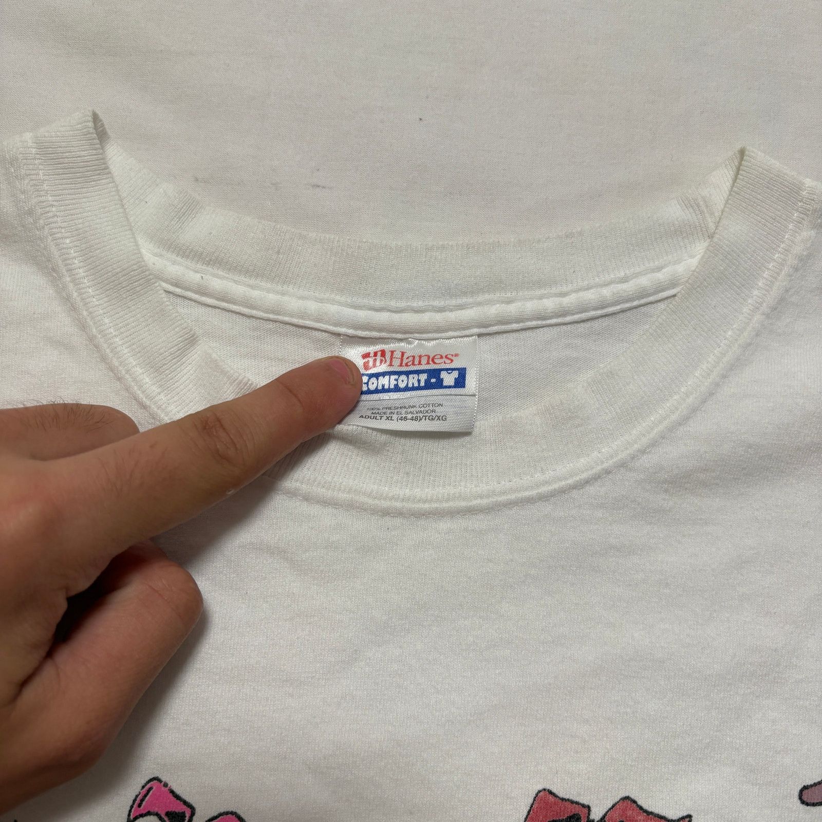 Hanes VTG Y2K 00s Donkey Ass Funny Humor White Graphic T-Shirt XL Size US XL / EU 56 / 4 - 3 Thumbnail