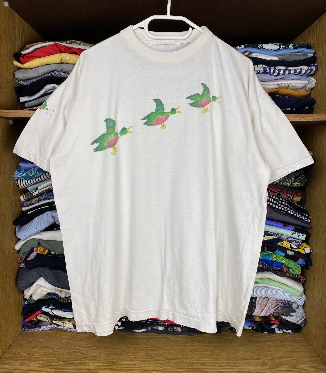 Vintage Vintage Duck Quack 90s Graphic Hand Painted Singlestitch Tee Size US XL / EU 56 / 4 - 1 Thumbnail