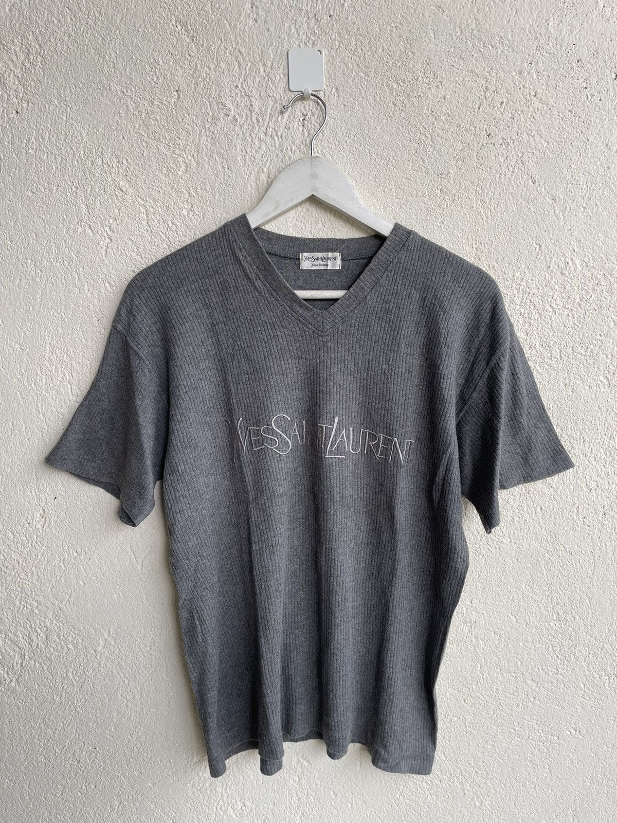 Vintage 90s Vintage Yves Saint laurent knit embroidery logo Size US S / EU 44-46 / 1 - 1 Thumbnail