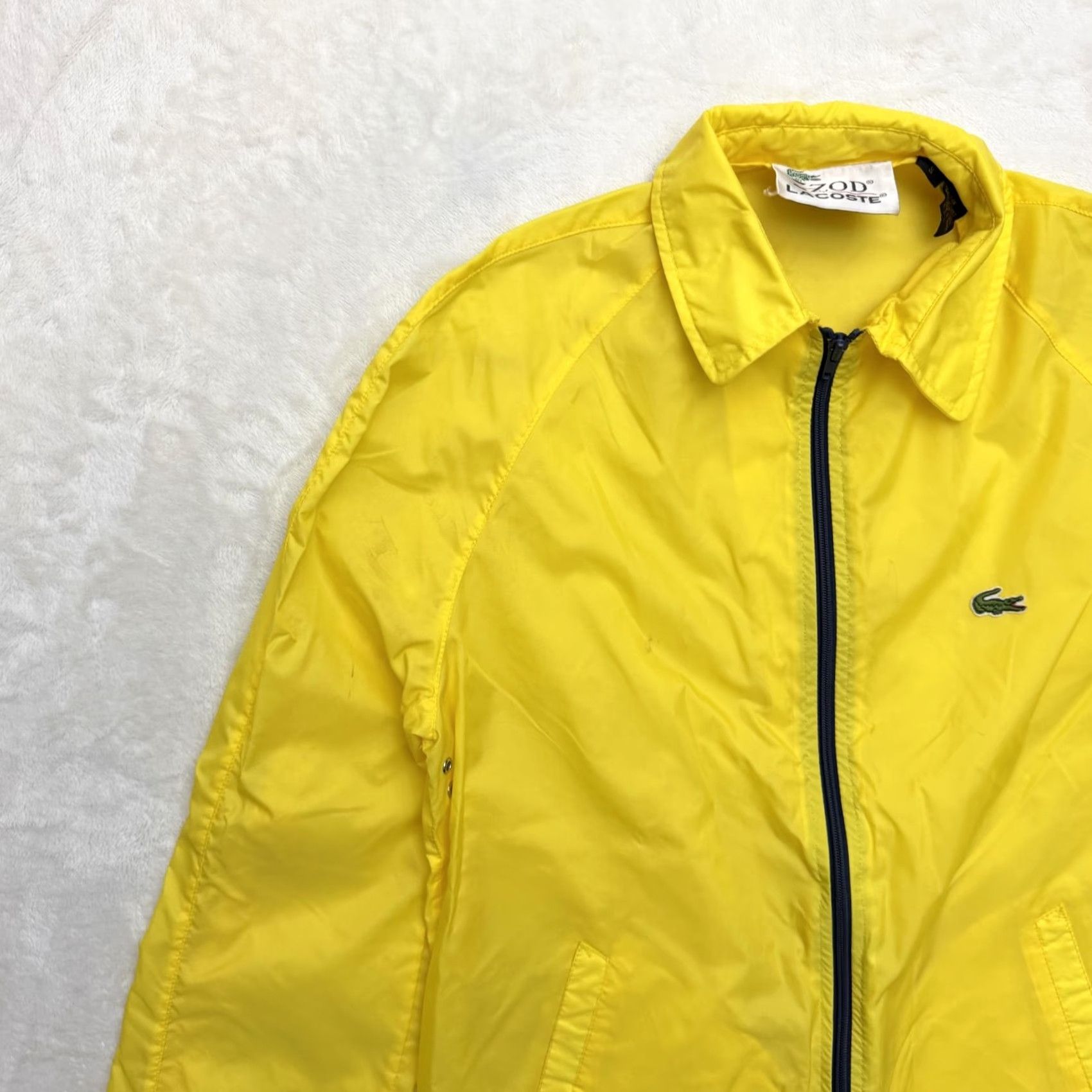 Izod VINTAGE Izod Lacoste Jacket Mens Small Yellow Nylon Full Zip Windbreaker 80s Size US S / EU 44-46 / 1 - 6 Thumbnail