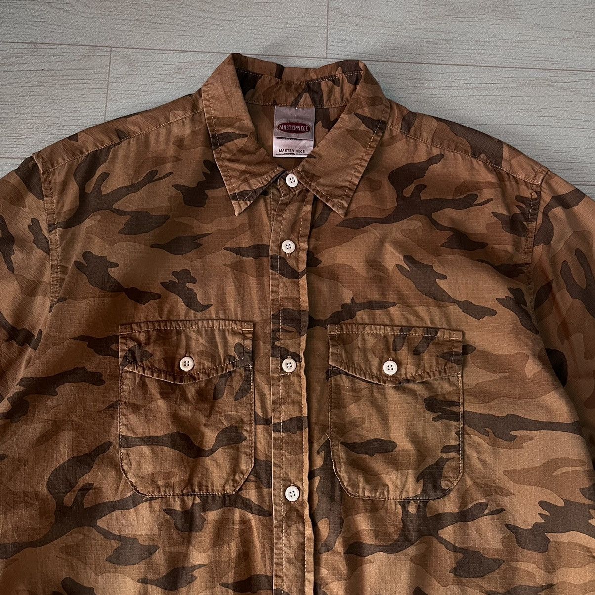 Japanese Brand × MasterPiece Rare💥 Masterpiece shirt camouflage brown Size US L / EU 52-54 / 3 - 3 Thumbnail