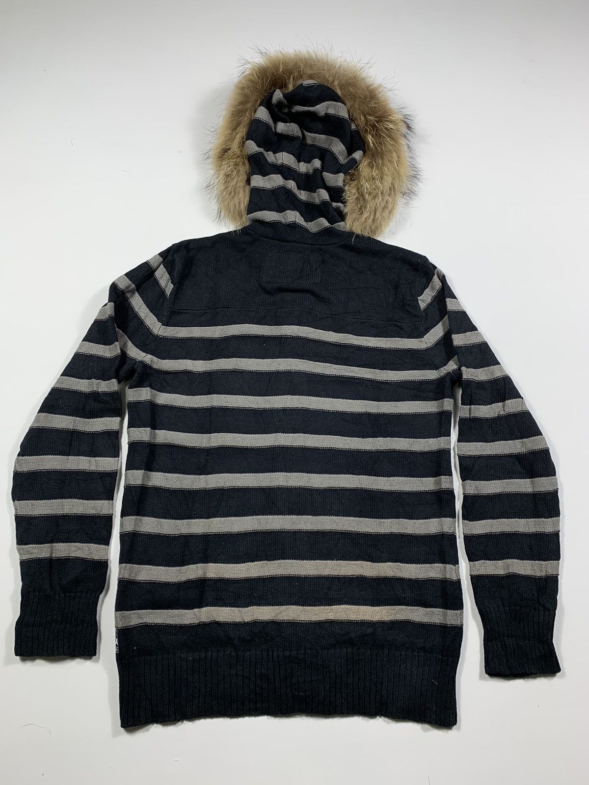14th Addiction Japanese Hurley Stripe Zip Fur Hoodie lgb style Size US M / EU 48-50 / 2 - 2 Thumbnail