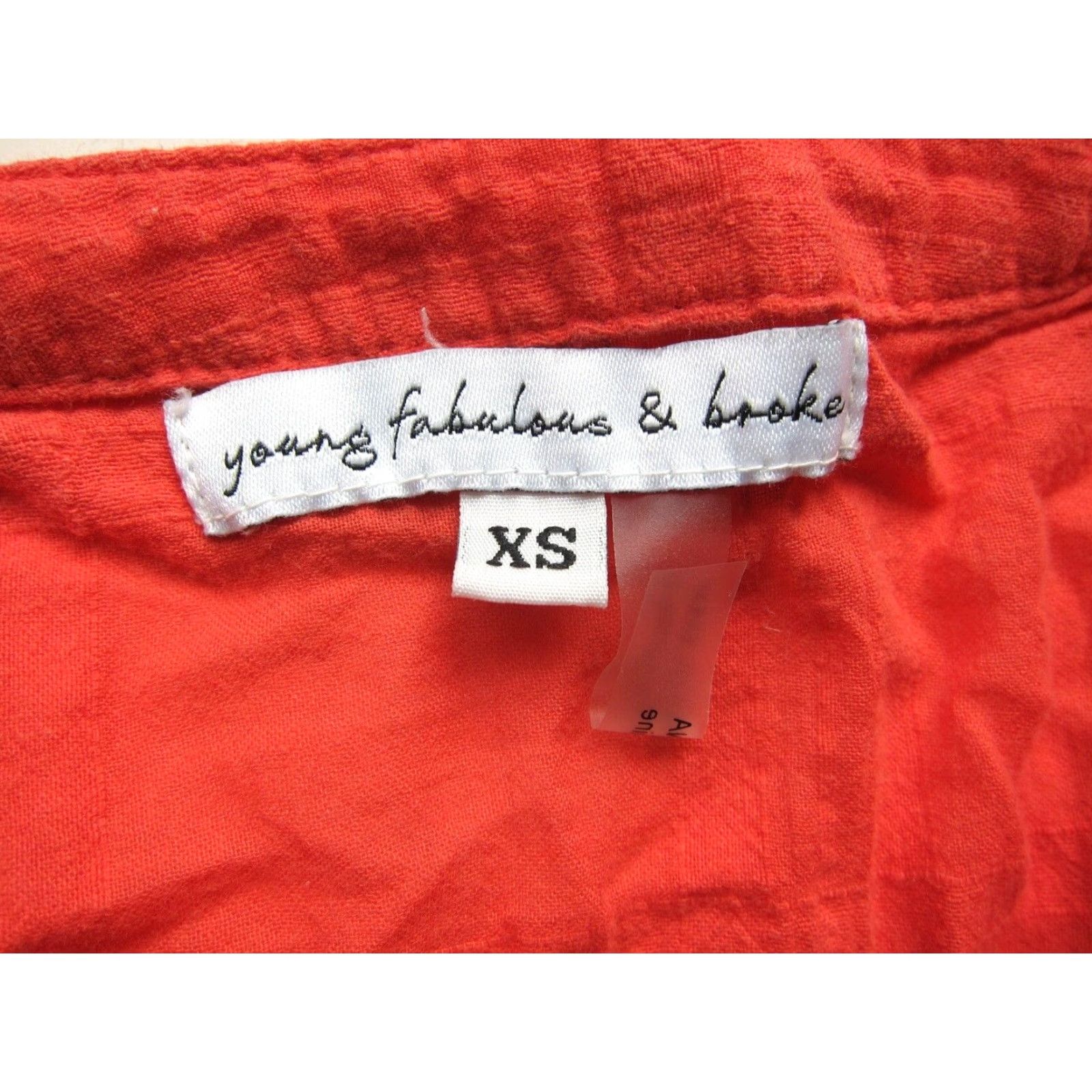 Young Fabulous & Broke VINTAGE Young Fabulous & Broke 100% Cotton Pink Button Down Short Sleeve Smock Dress XS Size 26" / US 2 / IT 38 - 3 Thumbnail